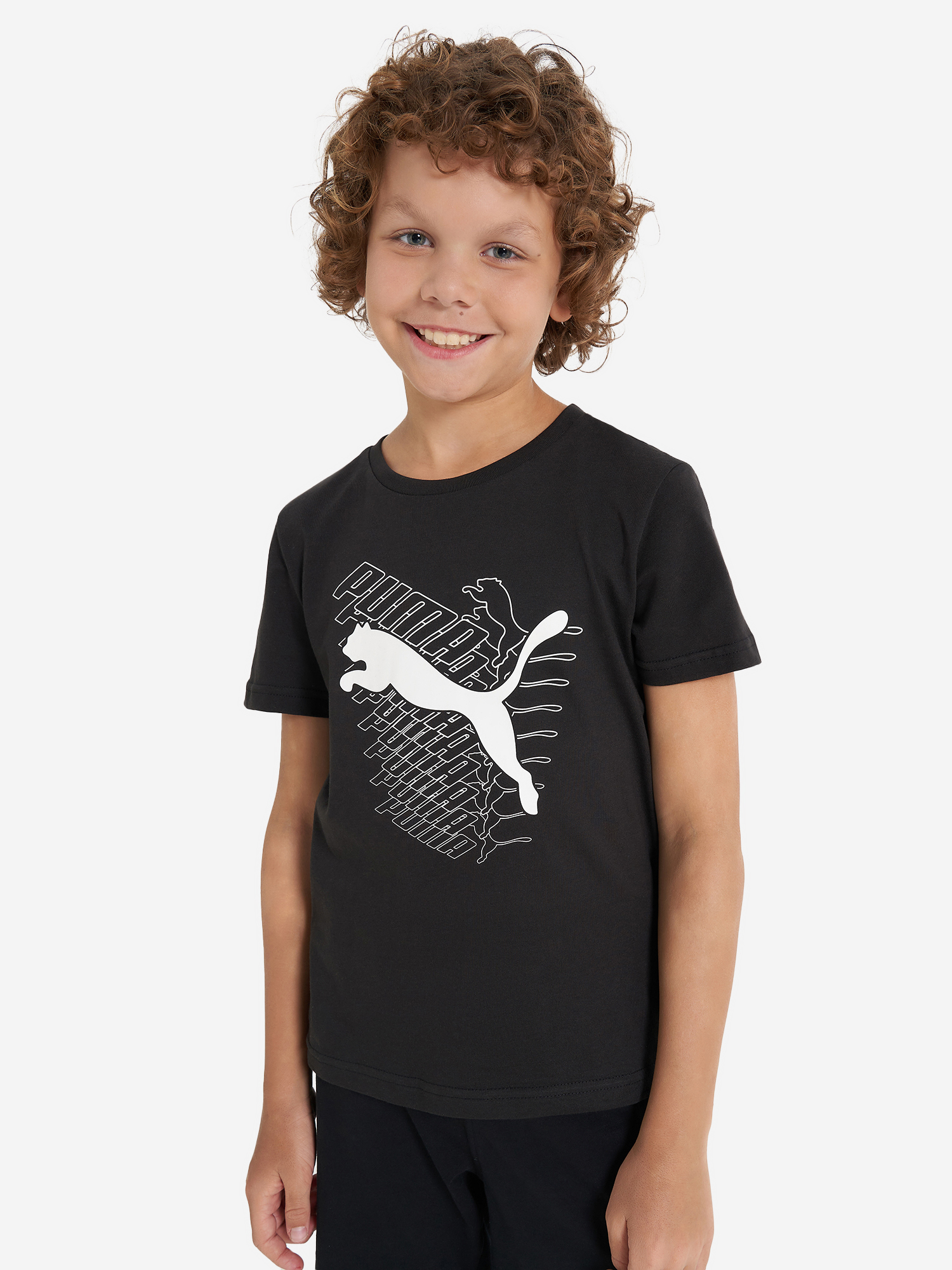 фото Футболка для мальчиков puma graphics cat, черный
