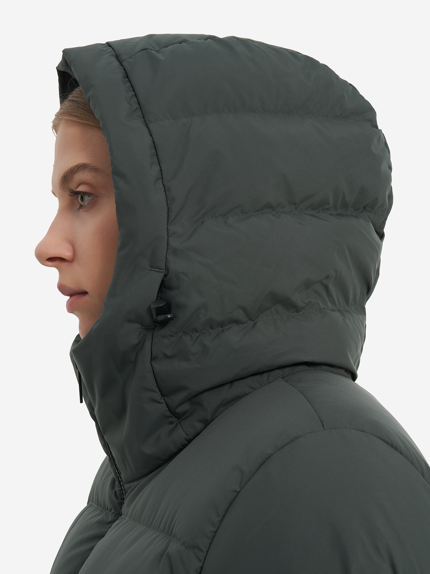 фото Пальто пуховое женское jack wolfskin frozen palace, зеленый