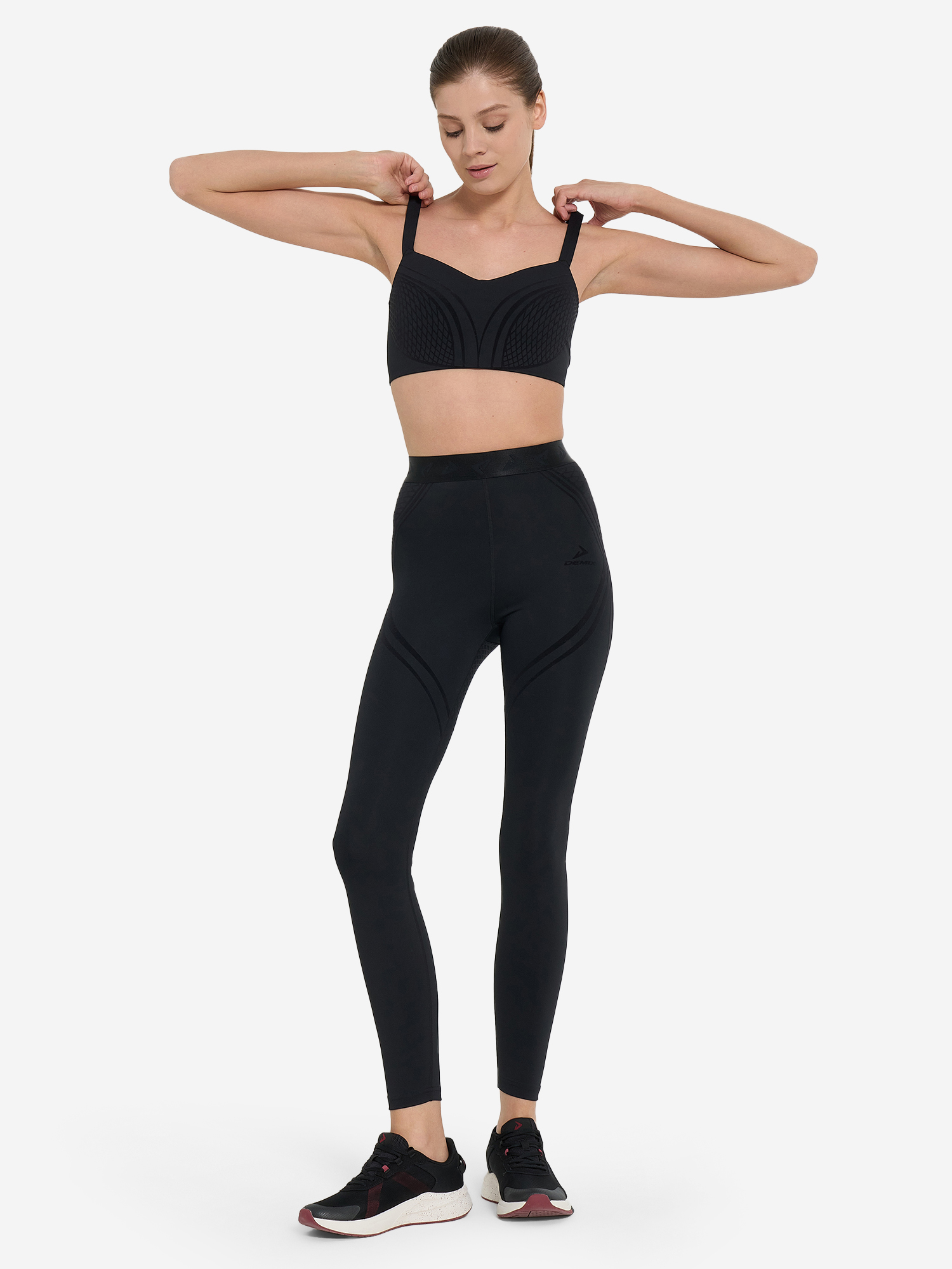 фото Топ бра спортивный demix musefit dance flock, черный
