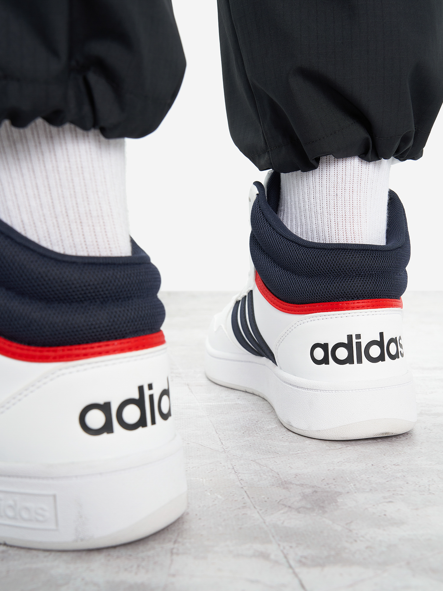 фото Кеды мужские adidas hoops 3.0 mid, белый