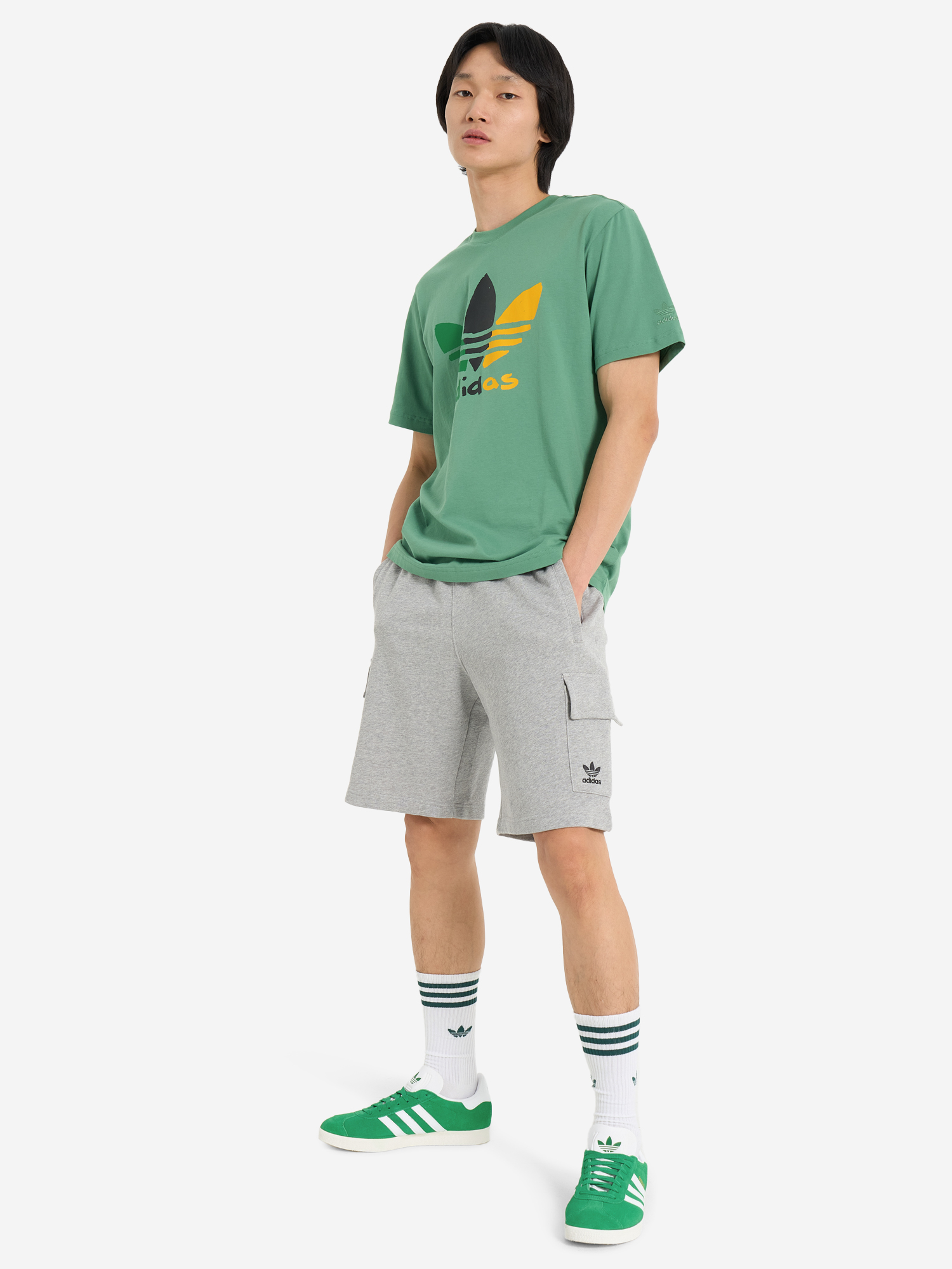 фото Шорты мужские adidas, серый