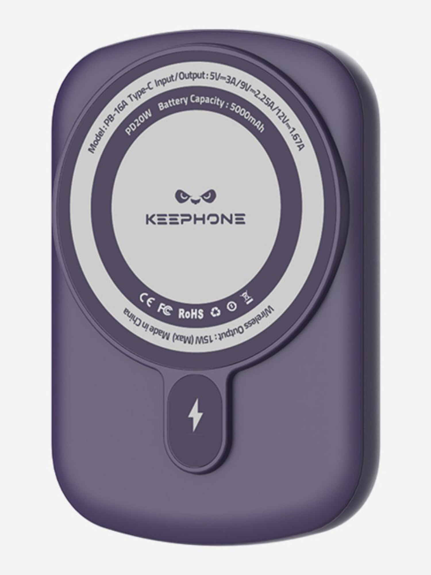 Ультратонкий беспроводной блок питания KEEPHONE Ultra Slim / Быстрая зарядка аккумулятора 5000 мАч Повербанк-Фиолетовый, Фиолетовый
Ультратонкий беспроводной блок питания KEEPHONE Ultra Slim / Быстрая зарядка аккумулятора 5000 мАч Повербанк-Фиолетовый, Фиолетовый