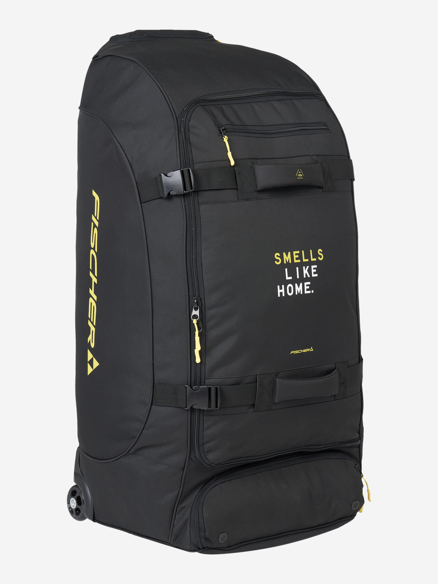 фото Баул хоккейный с колесами fischer player vertical bag 37", черный