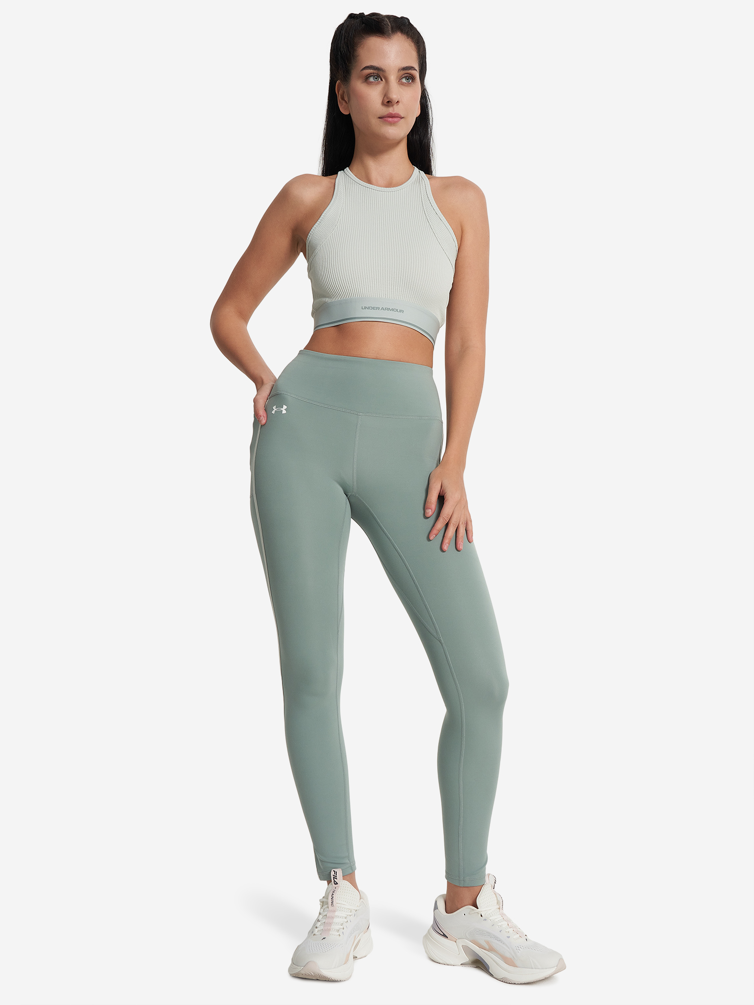 фото Майка женская under armour meridian, голубой