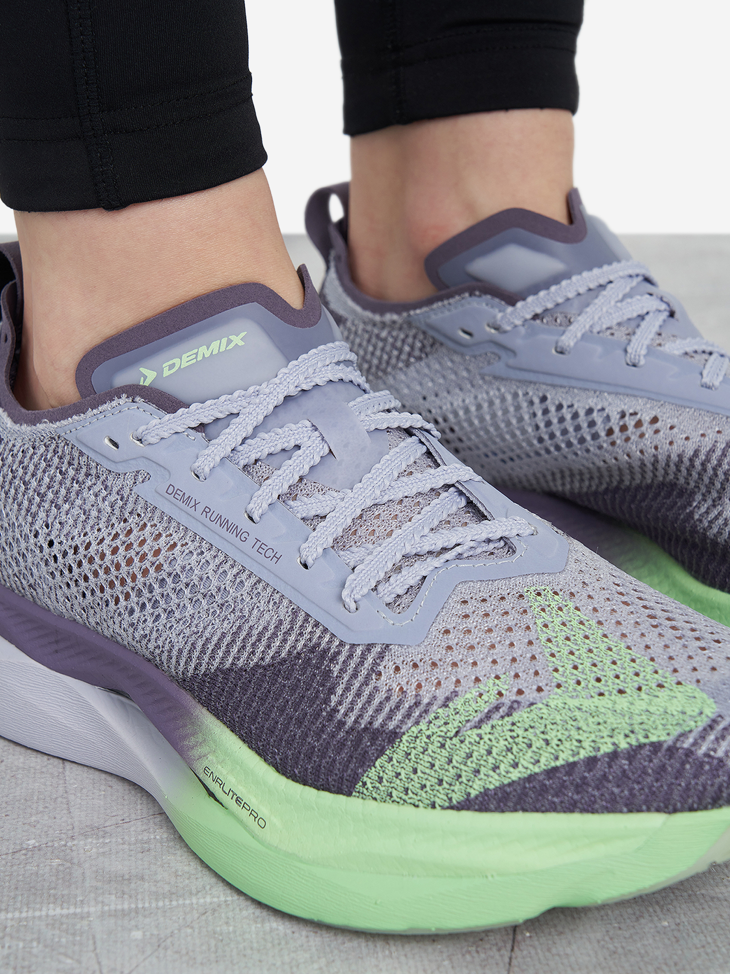 фото Кроссовки женские demix pacer enrlitepro knit, фиолетовый