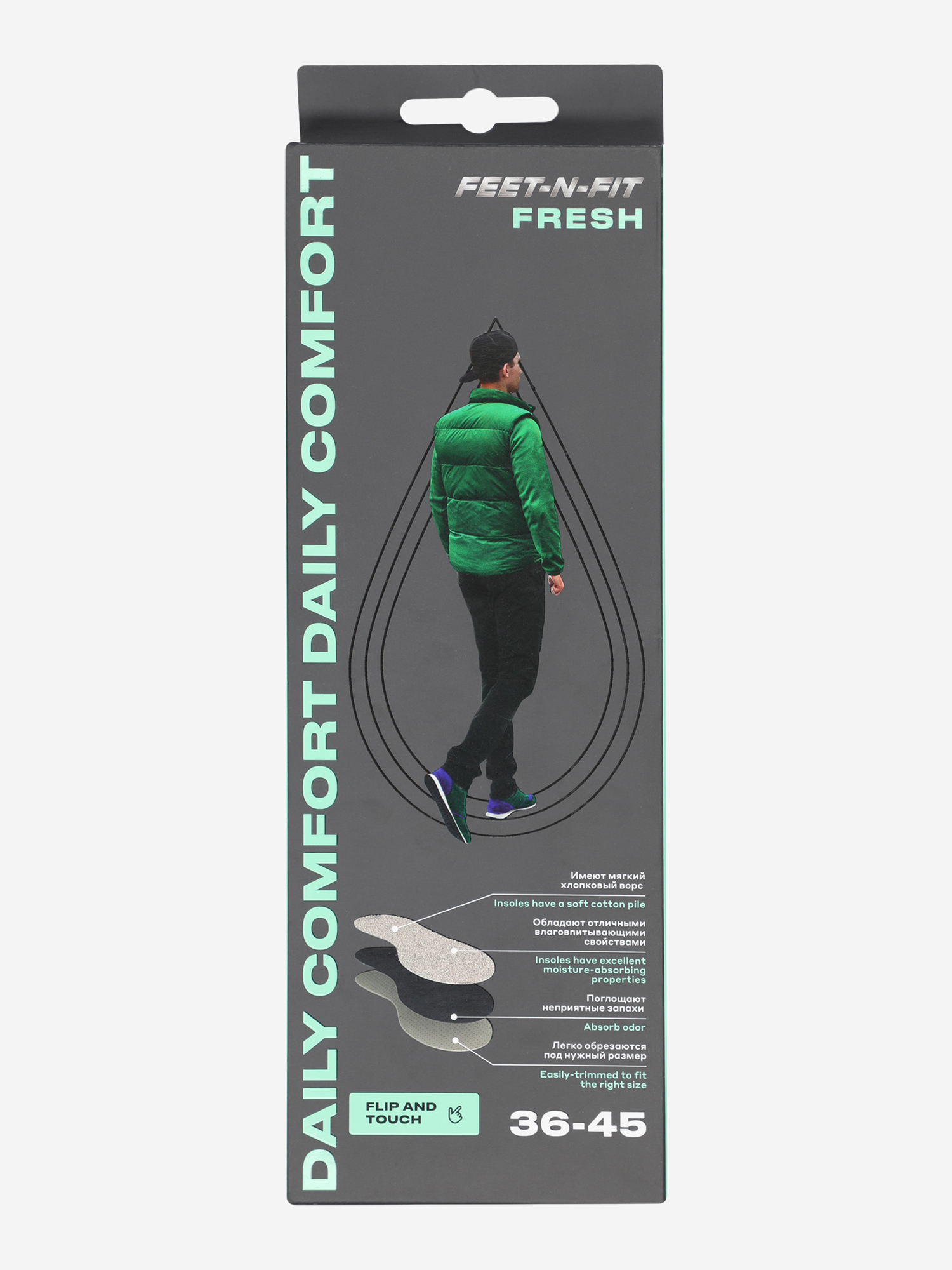 фото Стельки feet-n-fit daily comfort, мультицвет