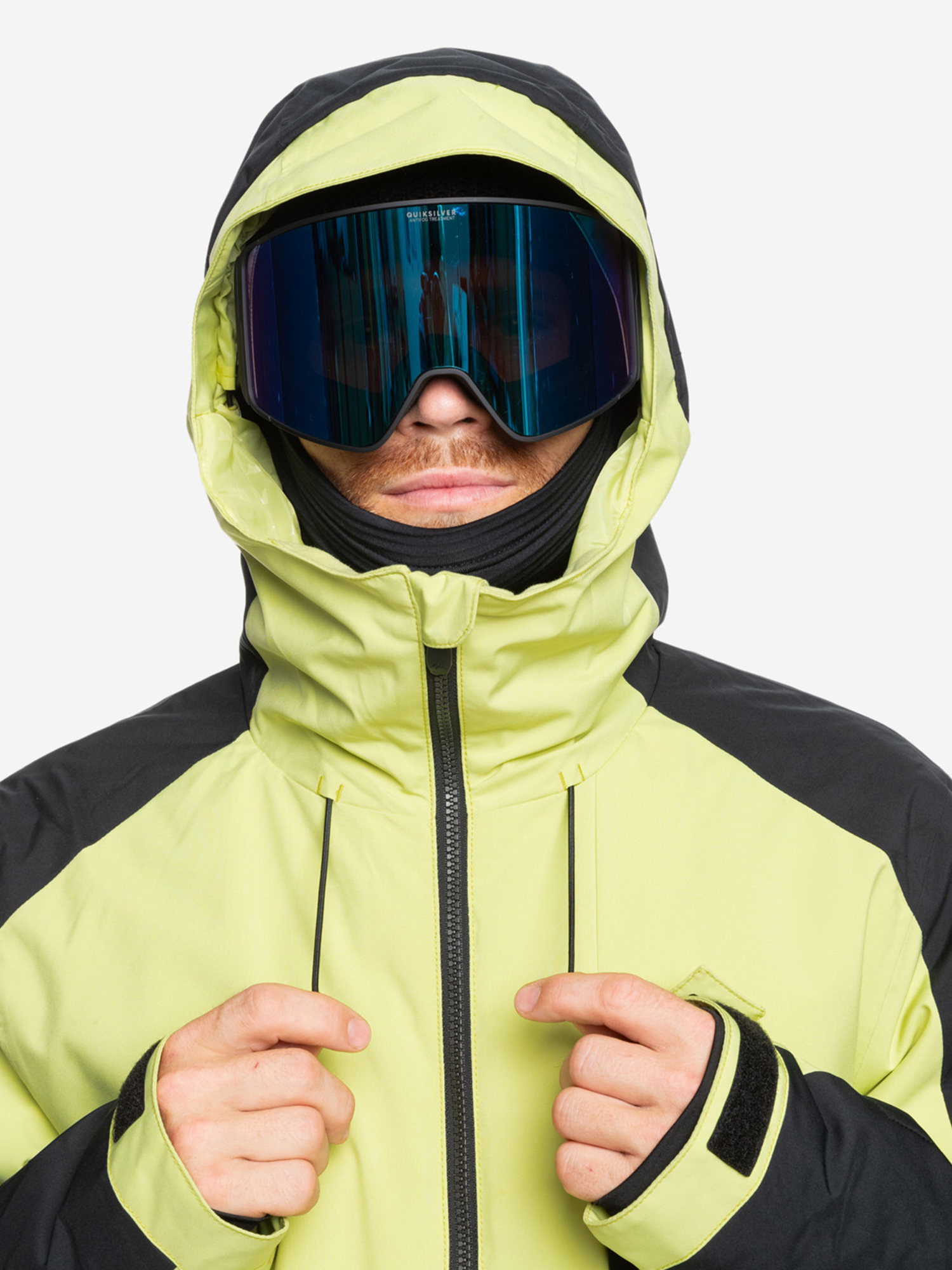 фото Куртка утепленная мужская quiksilver mission block, желтый