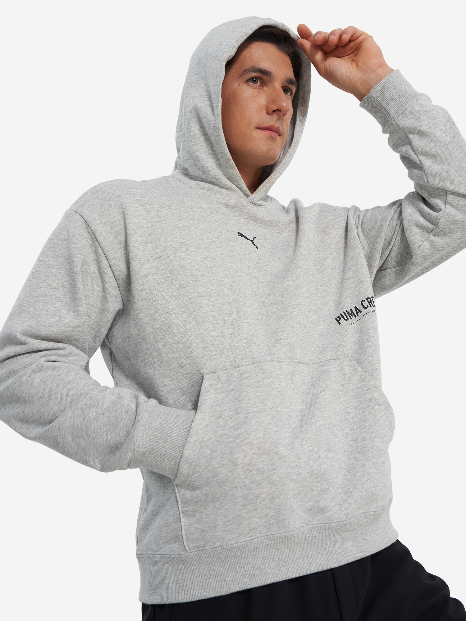 фото Худи мужское puma graphic french terry, серый