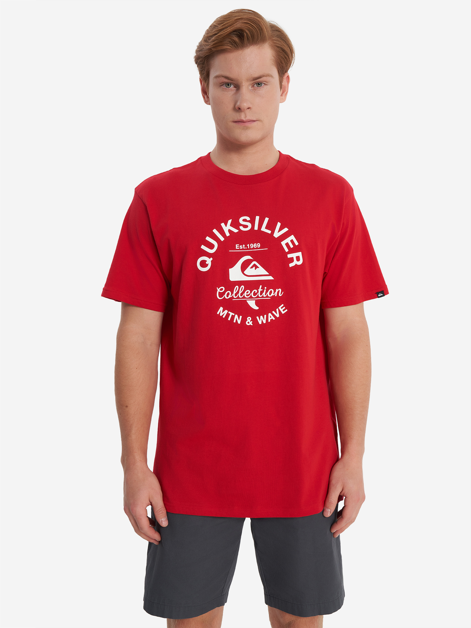 фото Футболка мужская quiksilver bombshell flaxton, красный