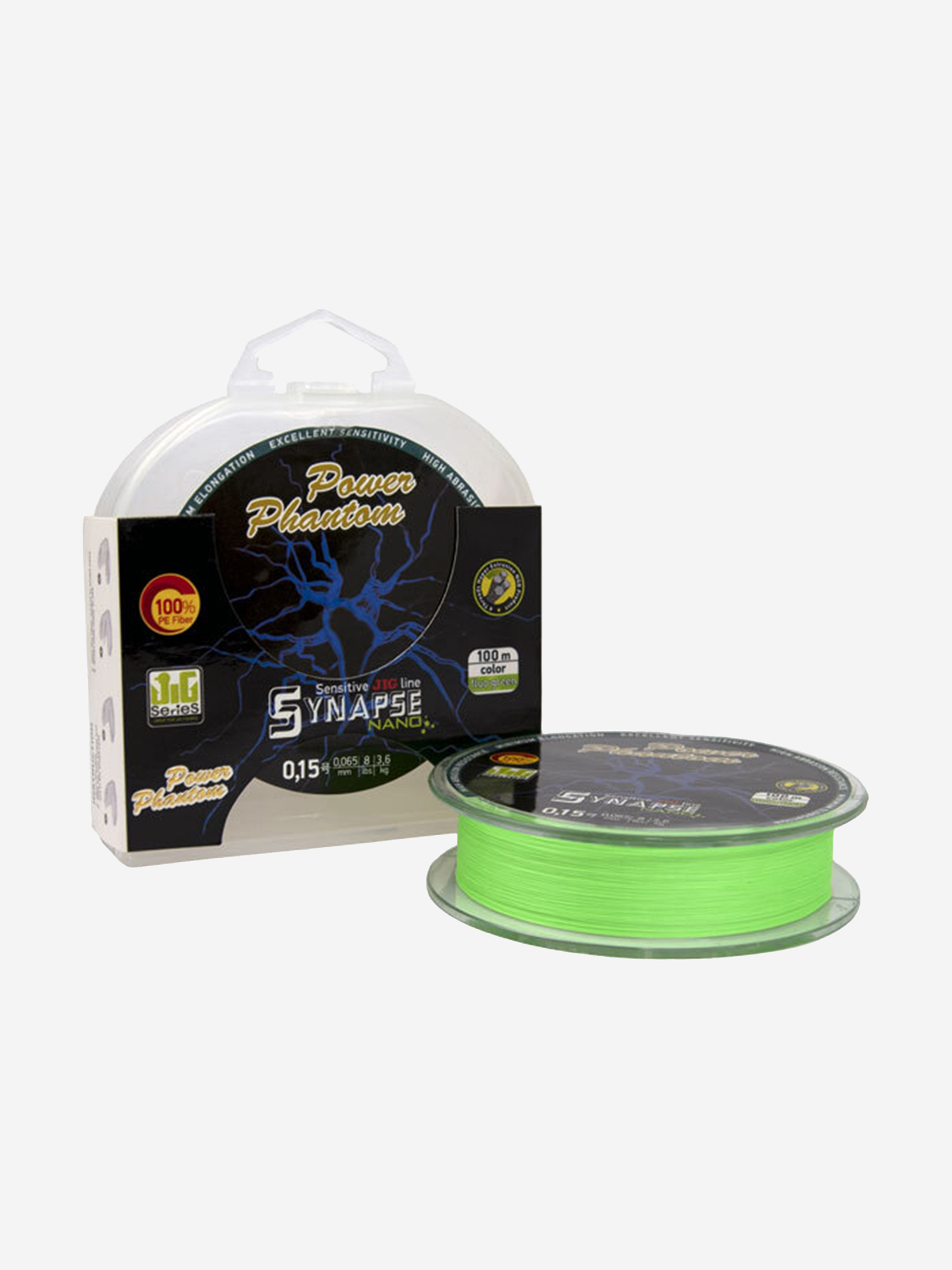 Шнур для рыбалки Power Phantom Synapse NANO PE 100m, флуоресцентный зеленый #0,4 (5,1кг), 0,1mm, Зеленый
Шнур для рыбалки Power Phantom Synapse NANO PE 100m, флуоресцентный зеленый #0,4 (5,1кг), 0,1mm, Зеленый
