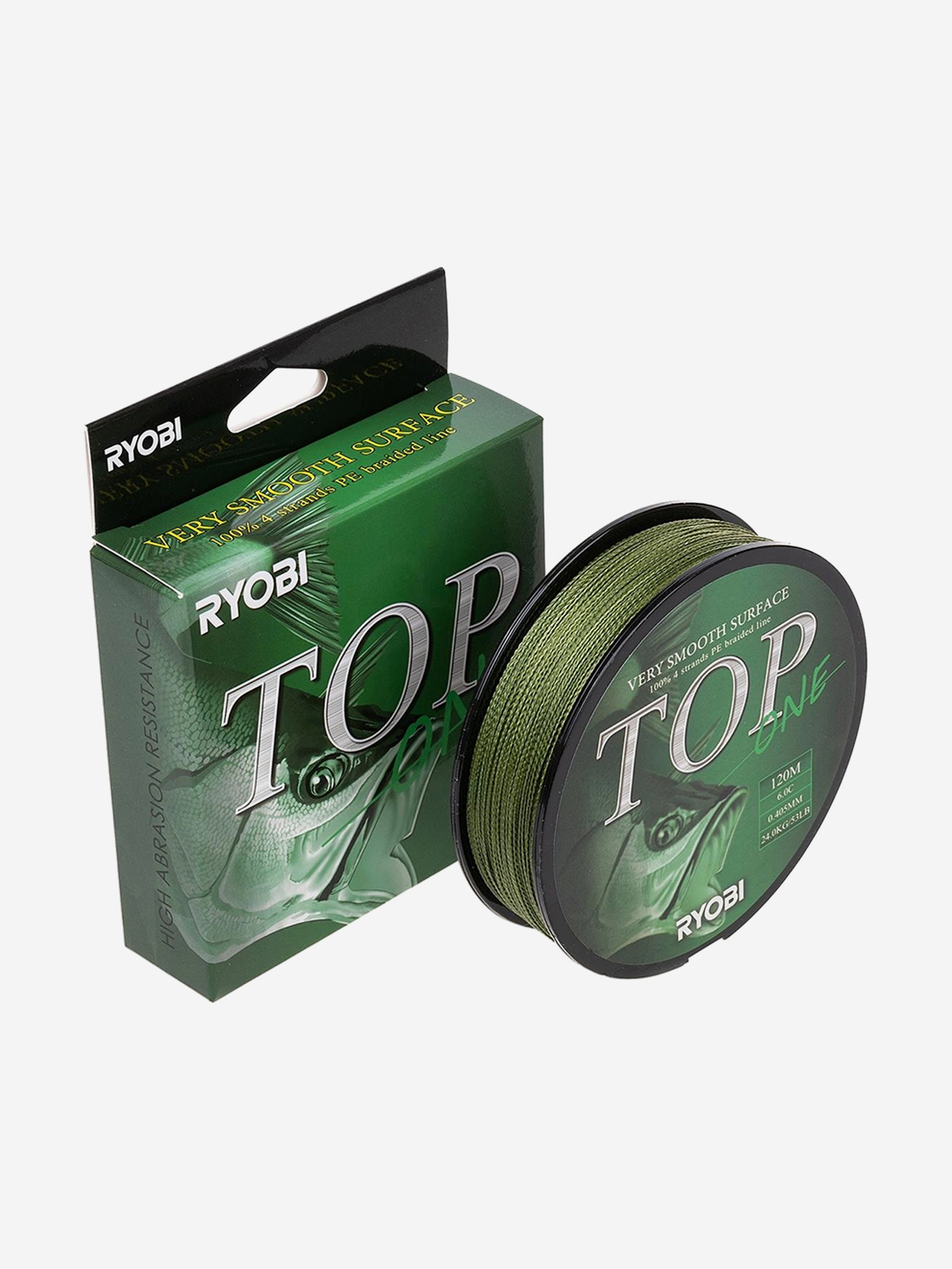 Шнур плетеный для рыбалки Ryobi TOP PE4X, 120м, 0,405мм, 24кг, темно-зеленый, Зеленый
Шнур плетеный для рыбалки Ryobi TOP PE4X, 120м, 0,405мм, 24кг, темно-зеленый, Зеленый