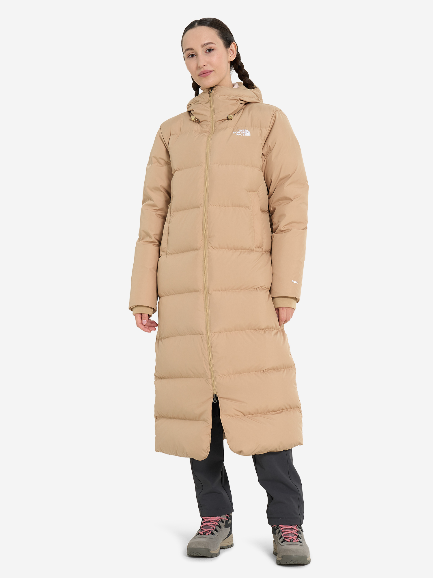 фото Пуховик женский the north face triple c, бежевый
