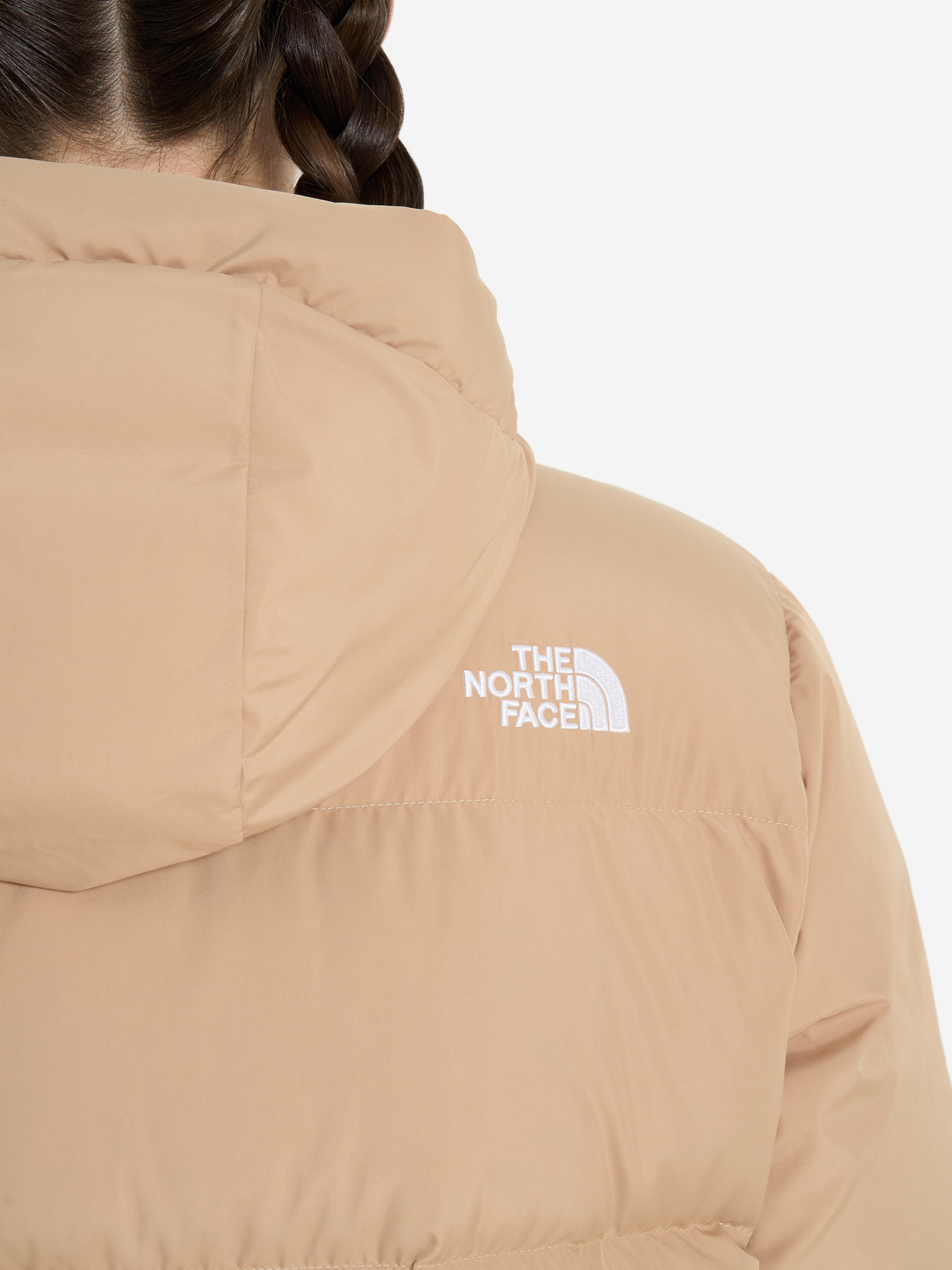 фото Пуховик женский the north face triple c, бежевый