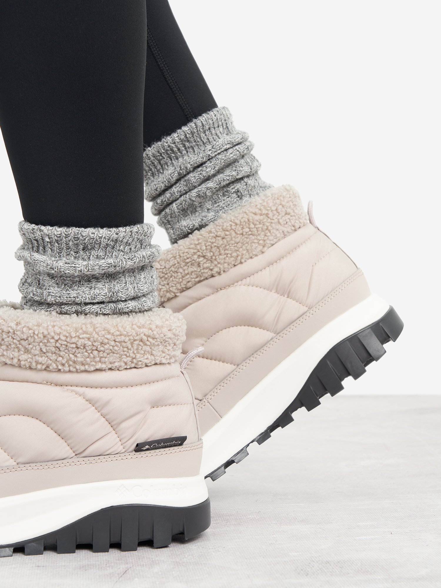 фото Сапоги утепленные женские columbia snowtrot shorty, бежевый