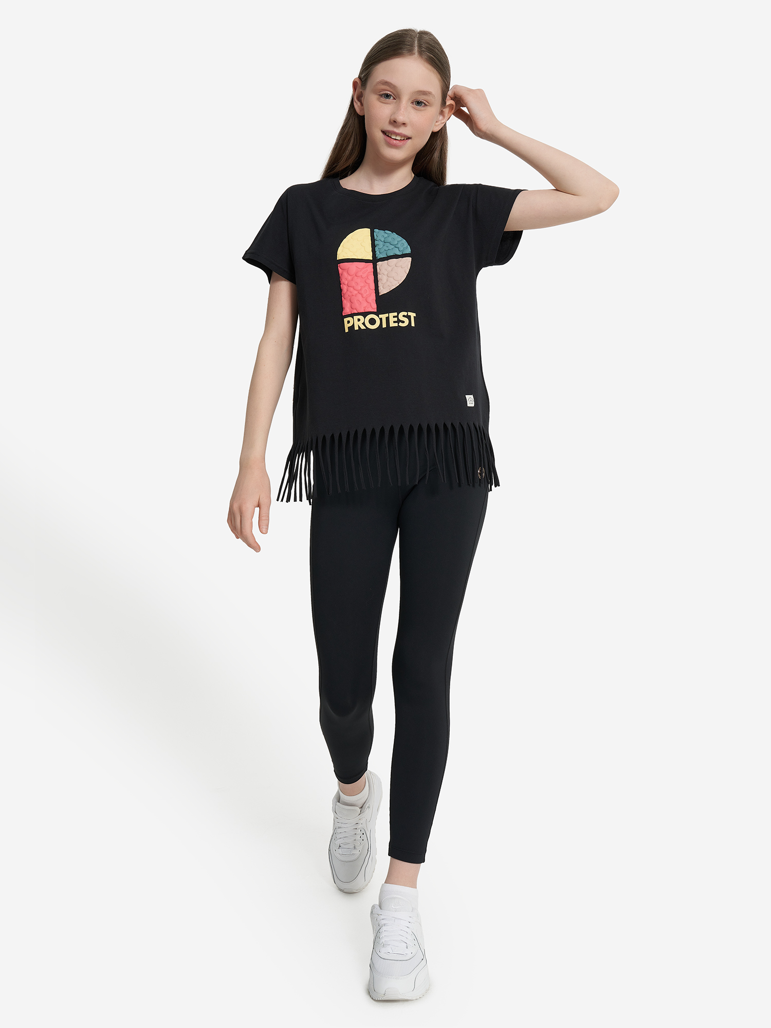 фото Футболка для девочек protest, черный