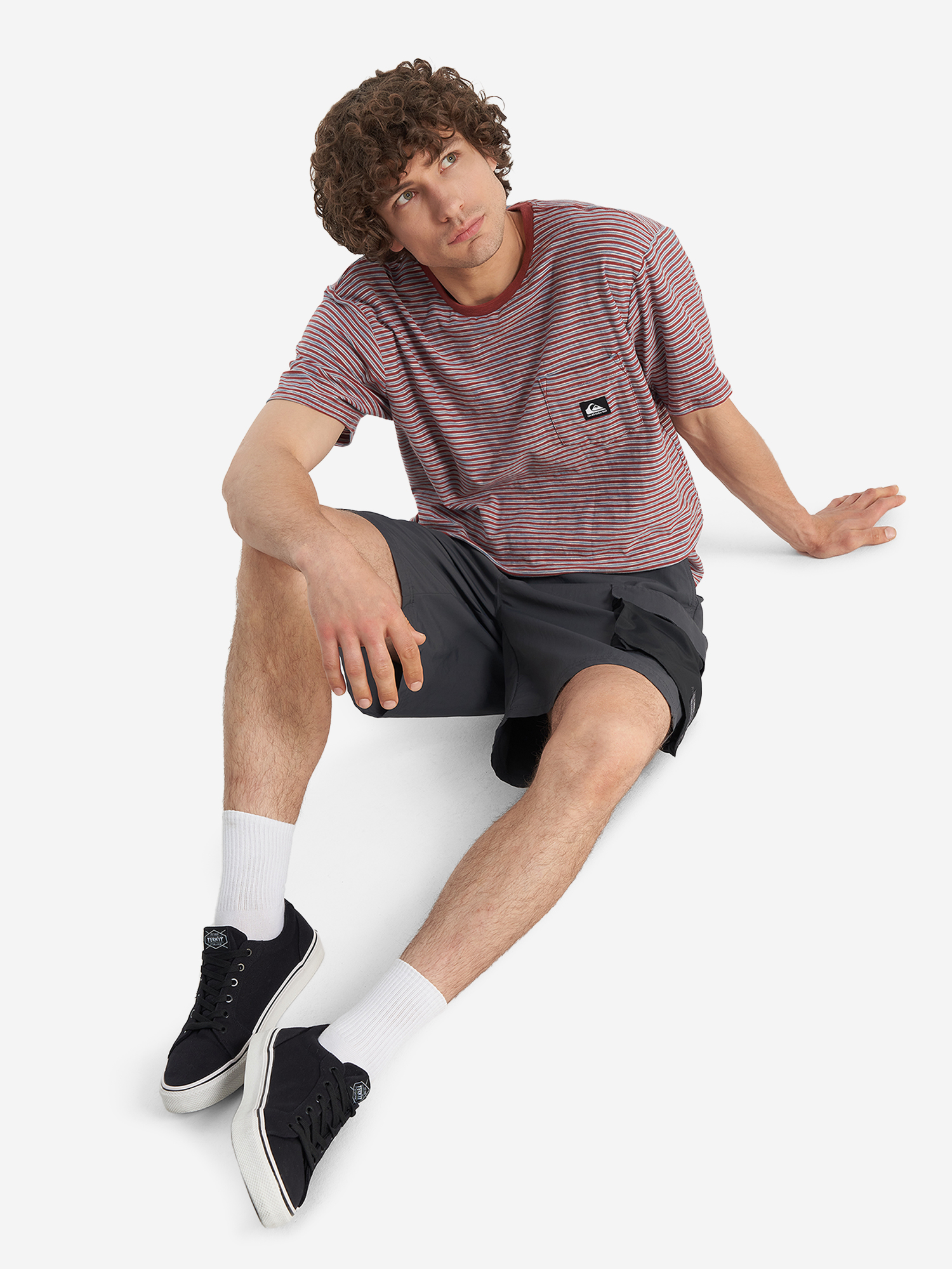 фото Футболка мужская quiksilver kentin, красный