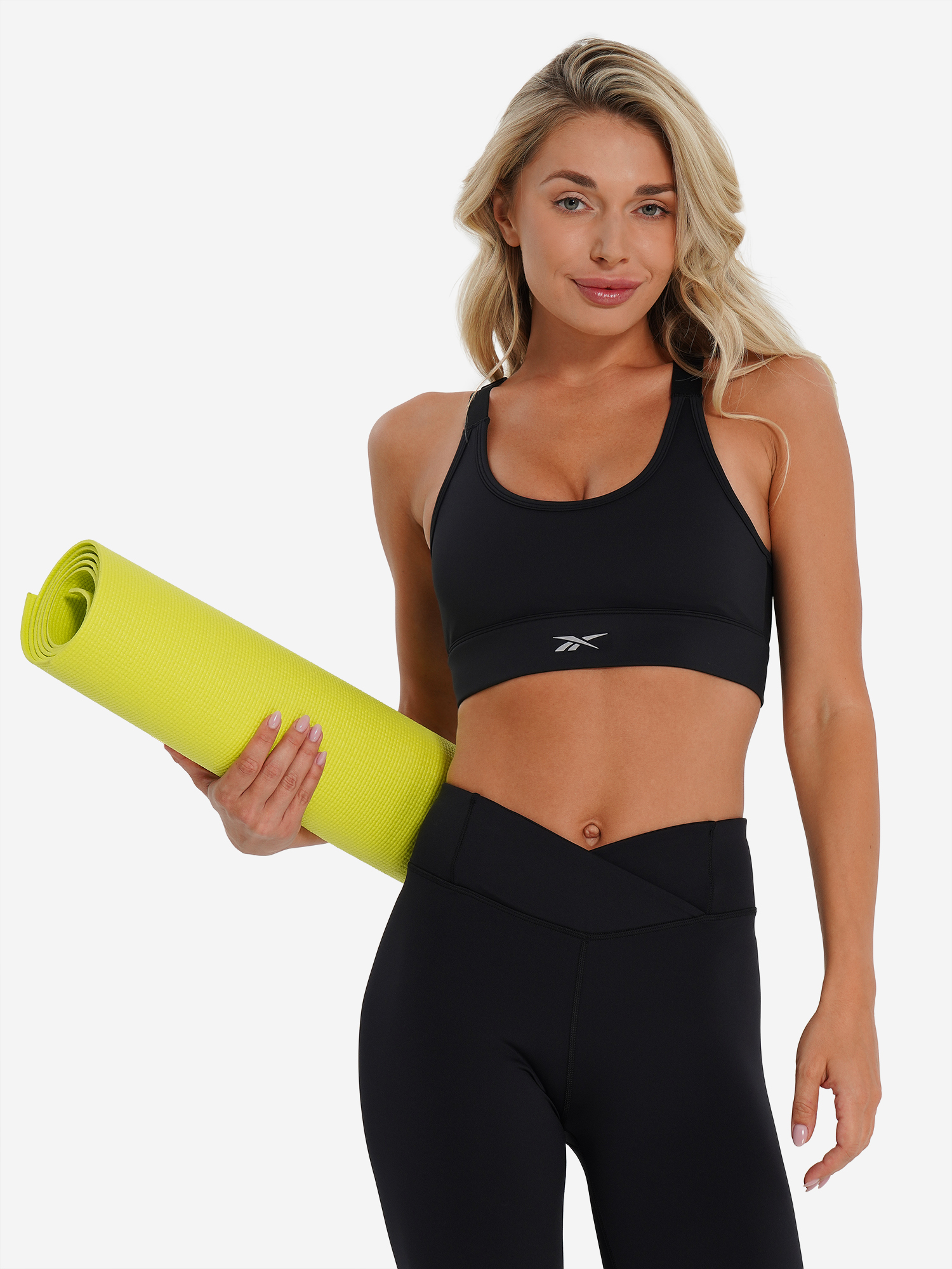 фото Топ бра спортивный reebok core, черный