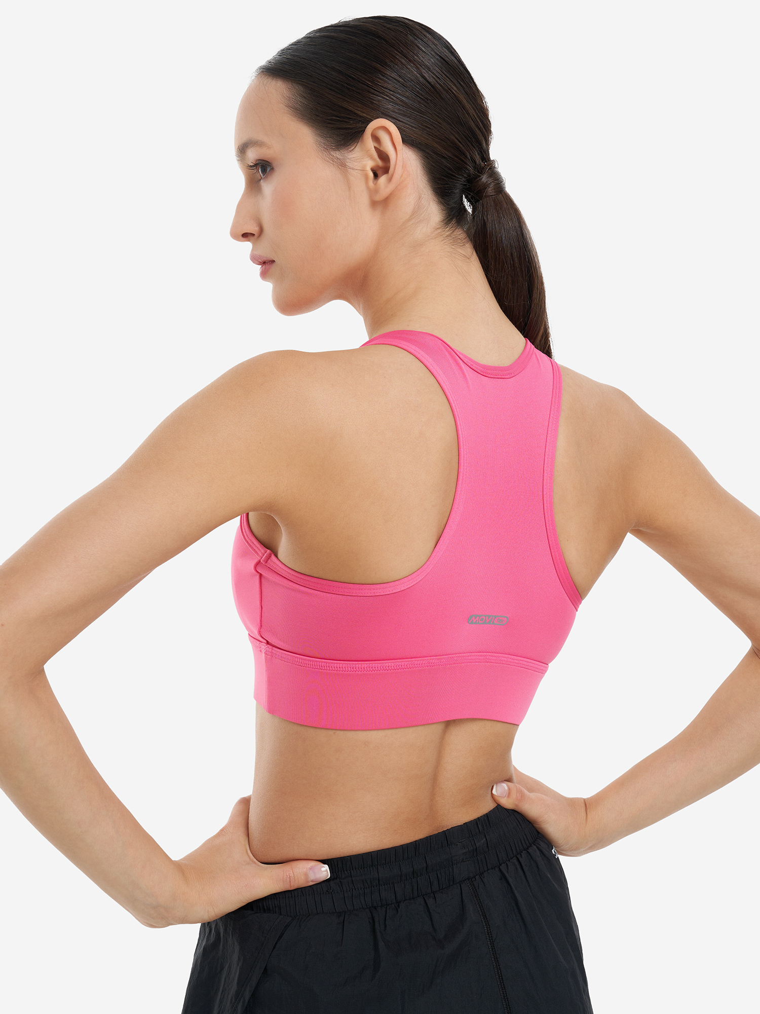 фото Топ бра спортивный demix activemove essentials longline, розовый