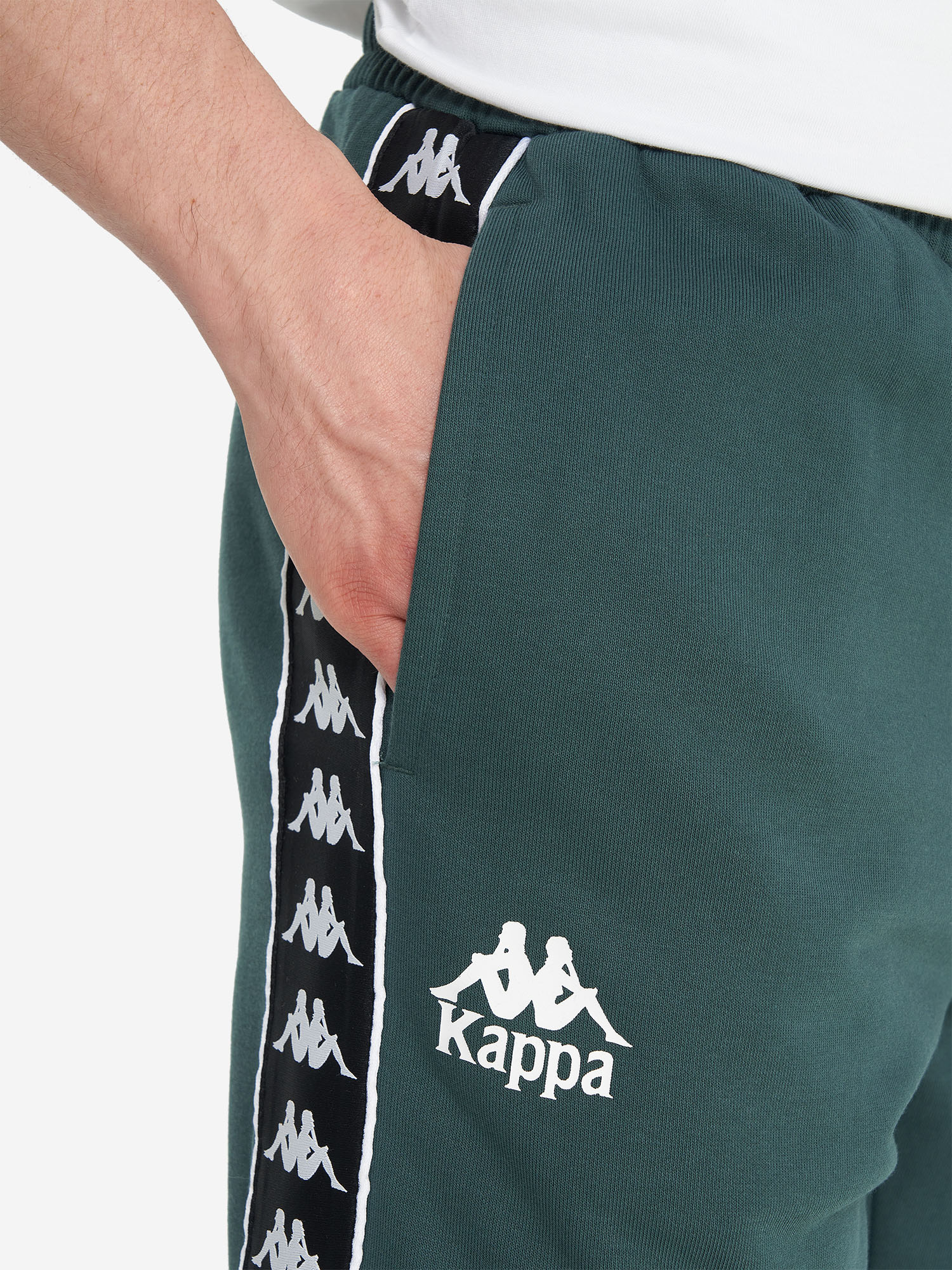 фото Брюки мужские kappa banda d’origini, зеленый