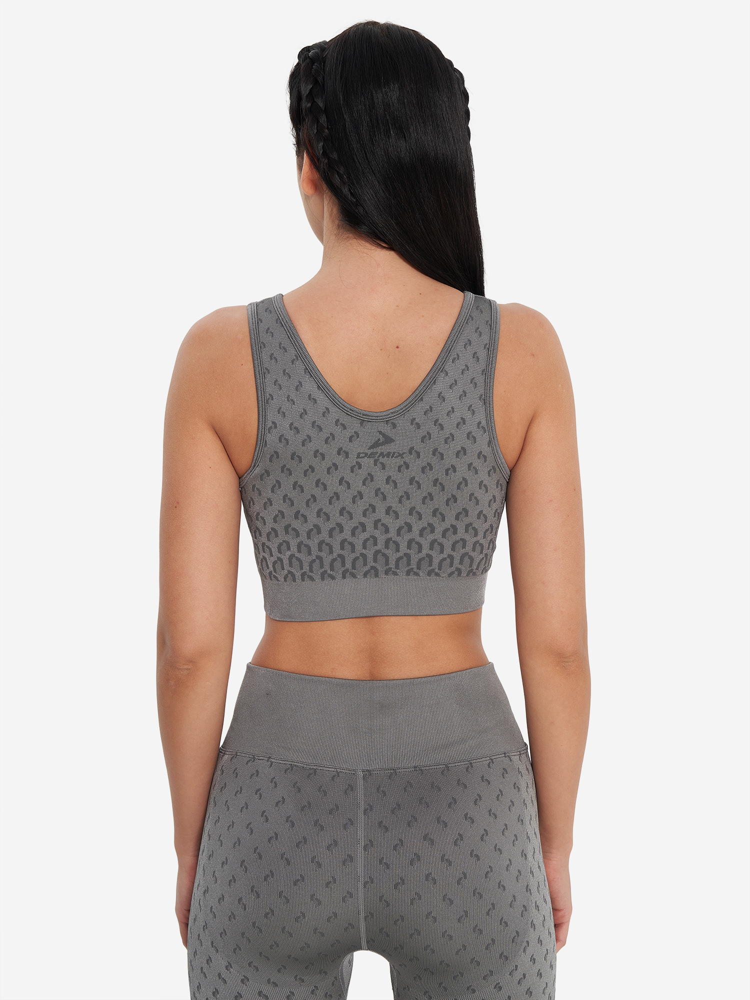 фото Топ бра спортивный demix highflow seamless longline, серый