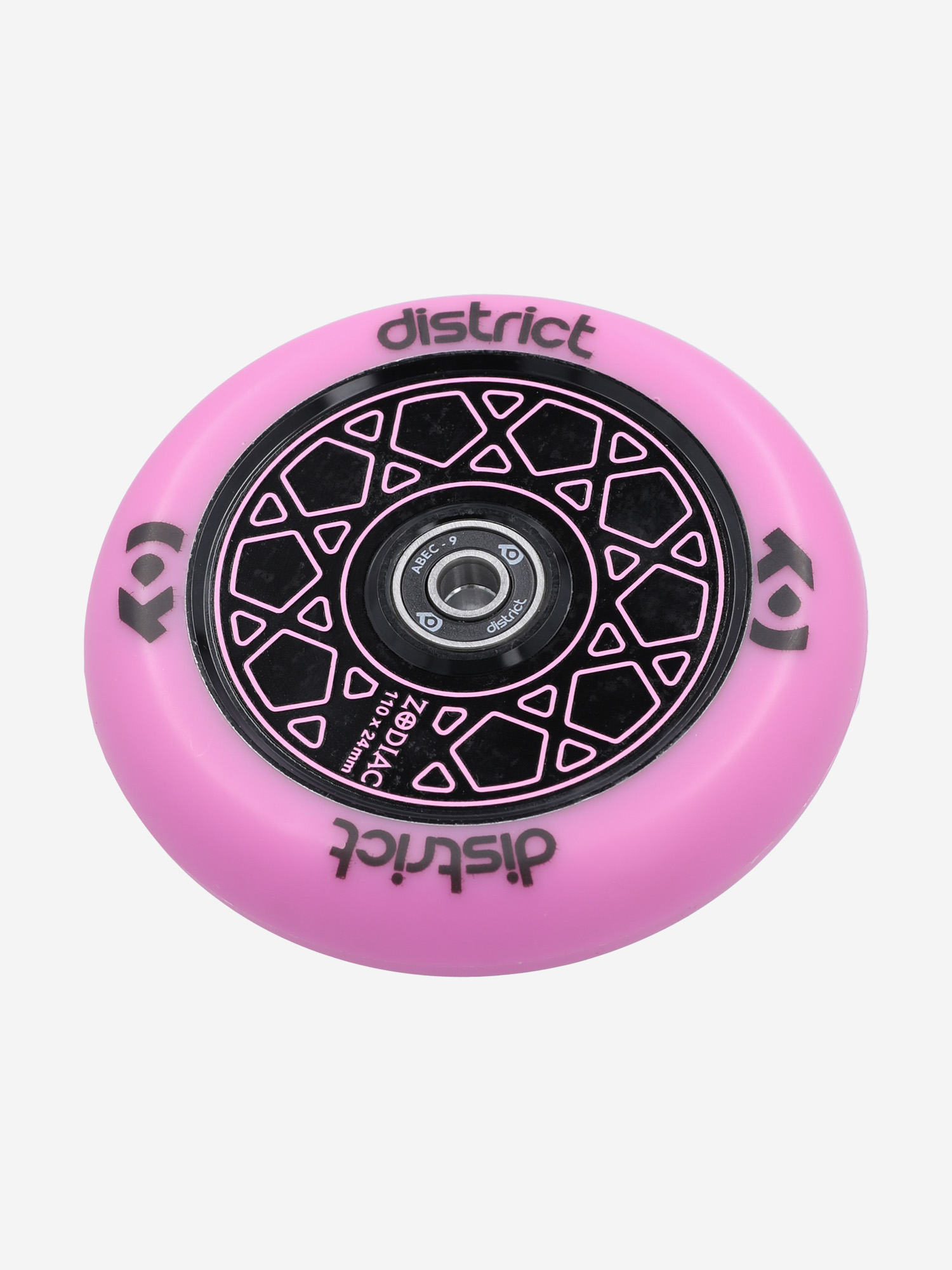 Колесо District Zodiac 110 мм с подшипниками ABEC-9 для трюковых самокатов, Розовый
Колесо District Zodiac 110 мм с подшипниками ABEC-9 для трюковых самокатов, Розовый