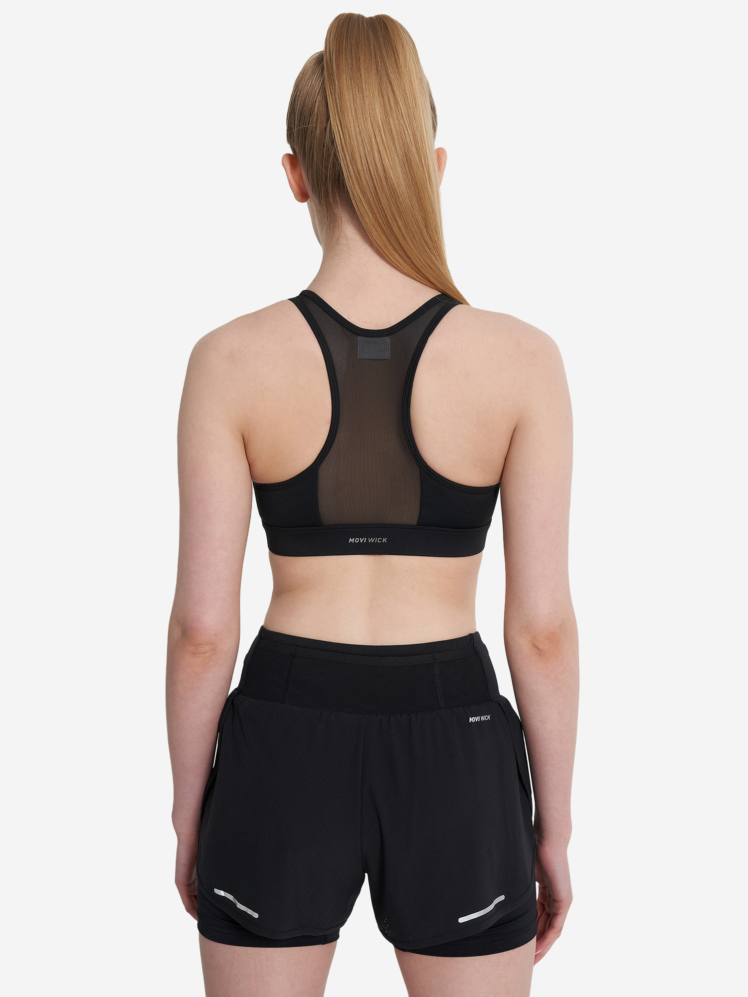 фото Топ бра спортивный demix activemove urban mesh back, черный
