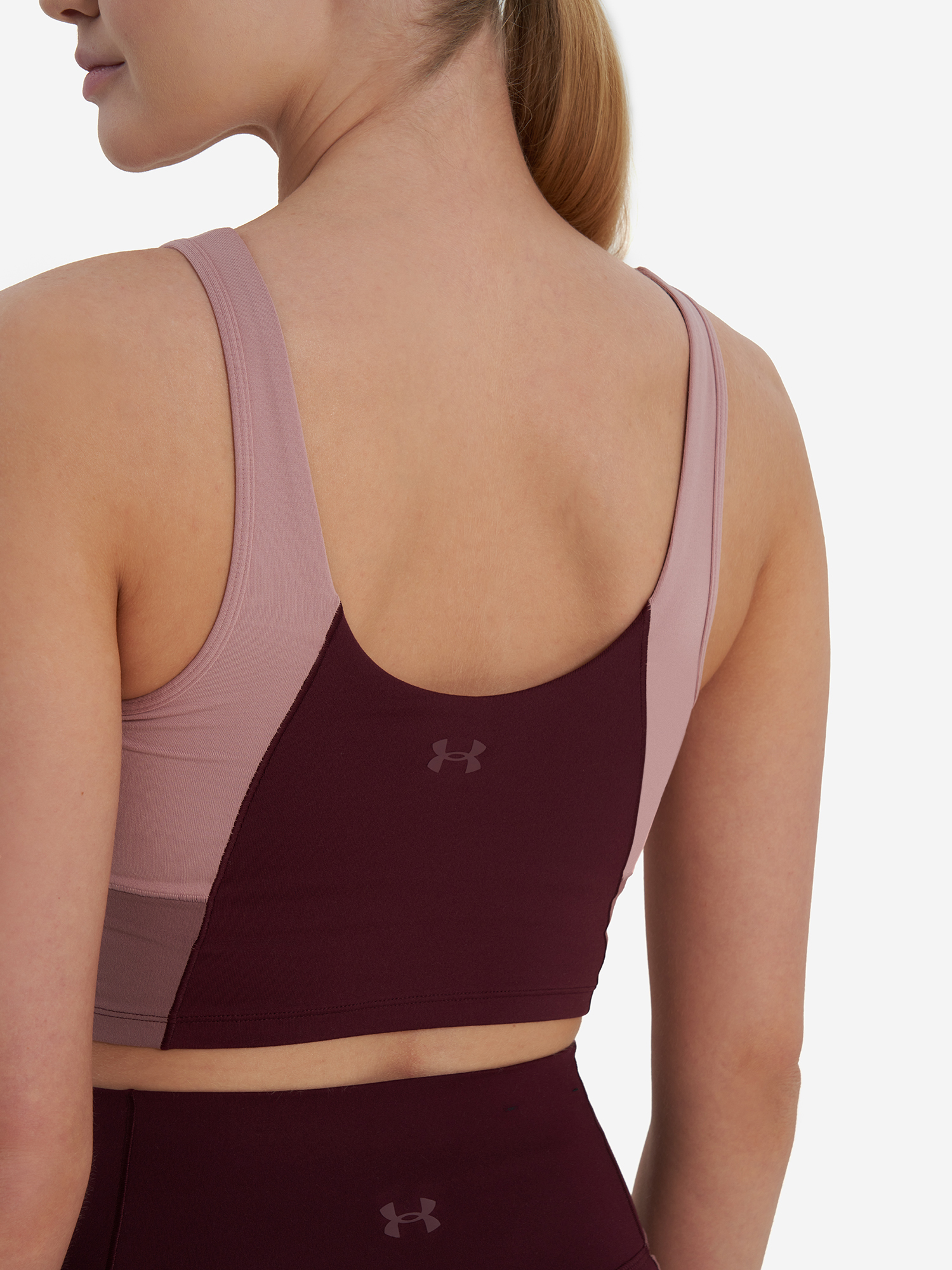 фото Топ бра спортивный under armour meridian colorblock, розовый