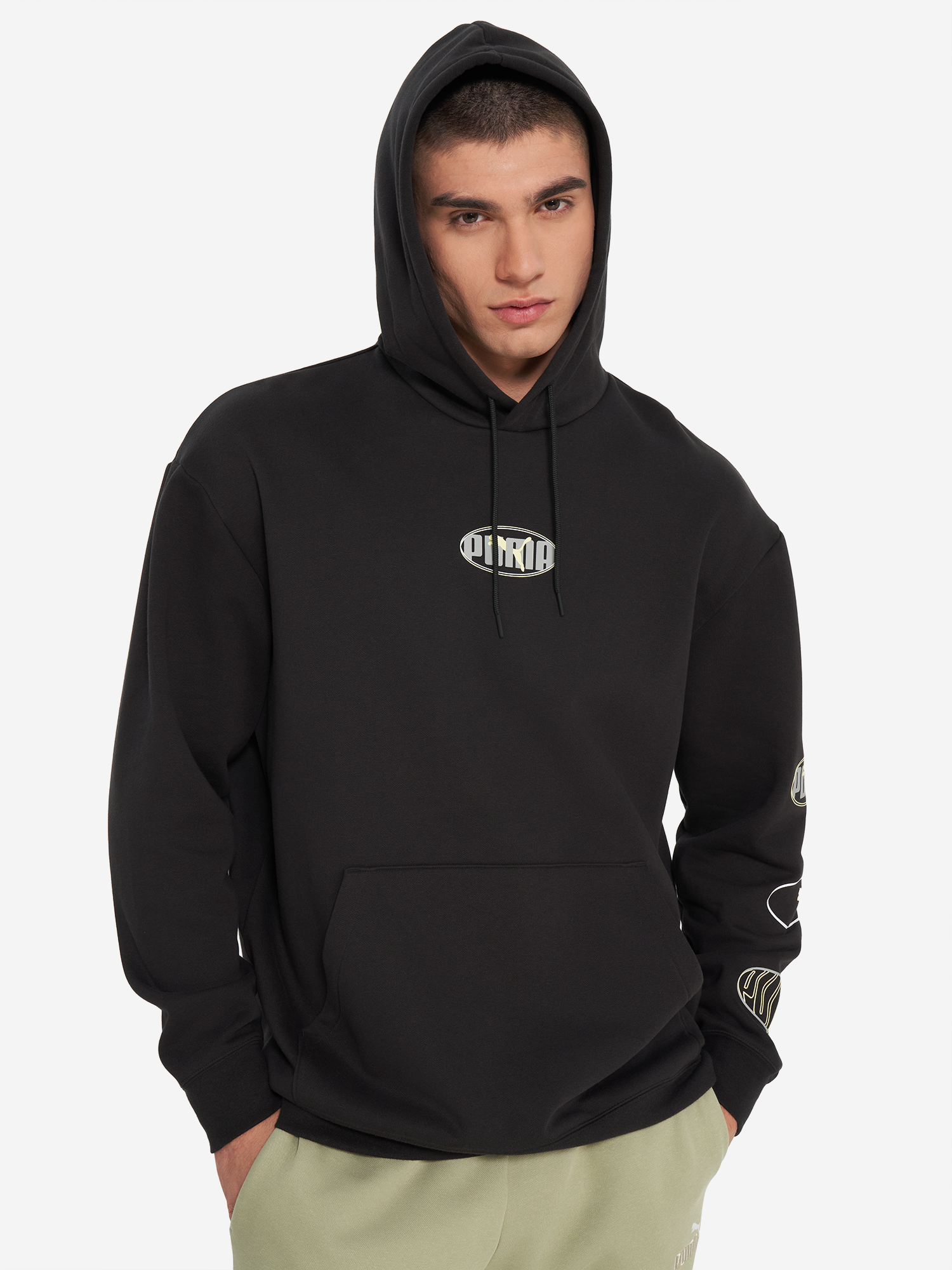фото Худи мужское puma ess logo lab execution, черный