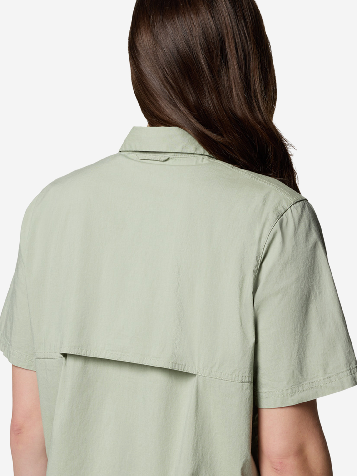 фото Рубашка с коротким рукавом женская columbia brea falls woven ss, зеленый