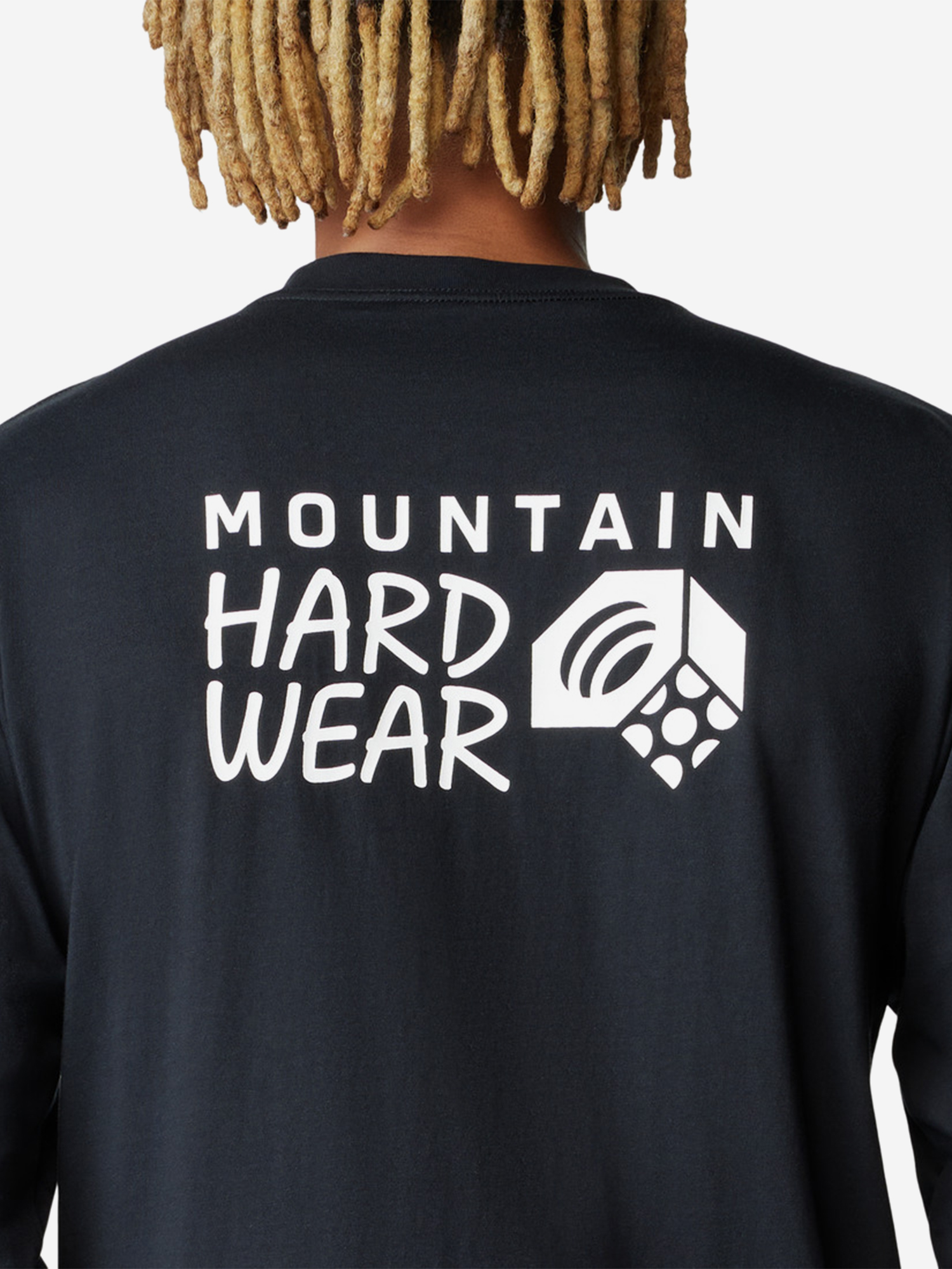 фото Лонгслив мужской mountain hardwear back logo, черный