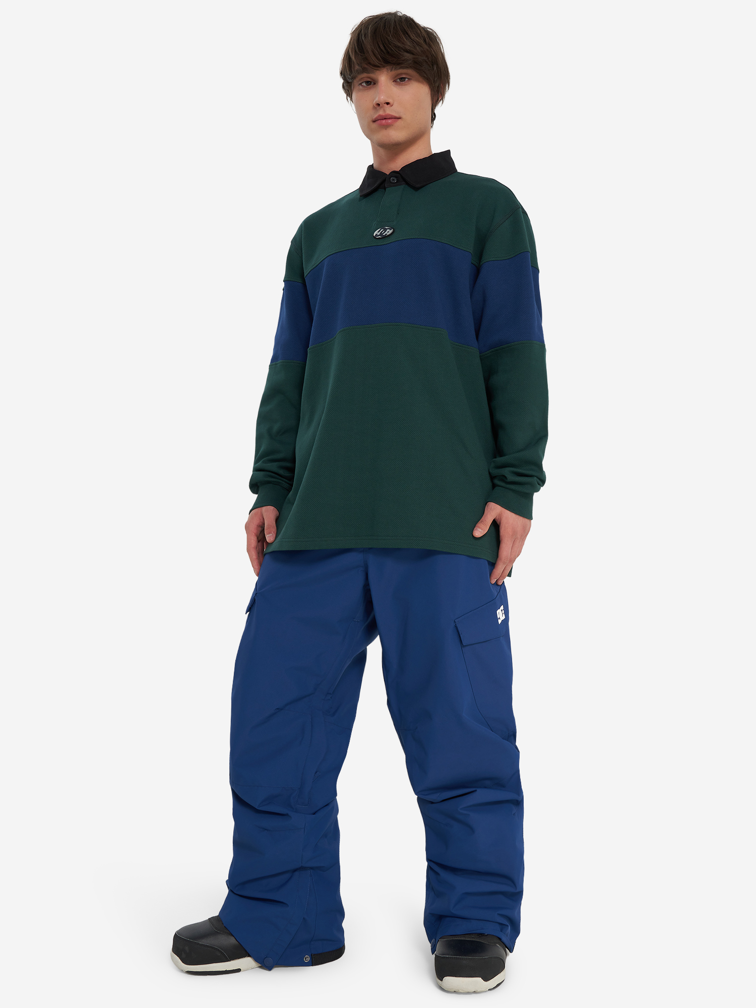 фото Лонгслив мужской dc shoes second half, зеленый