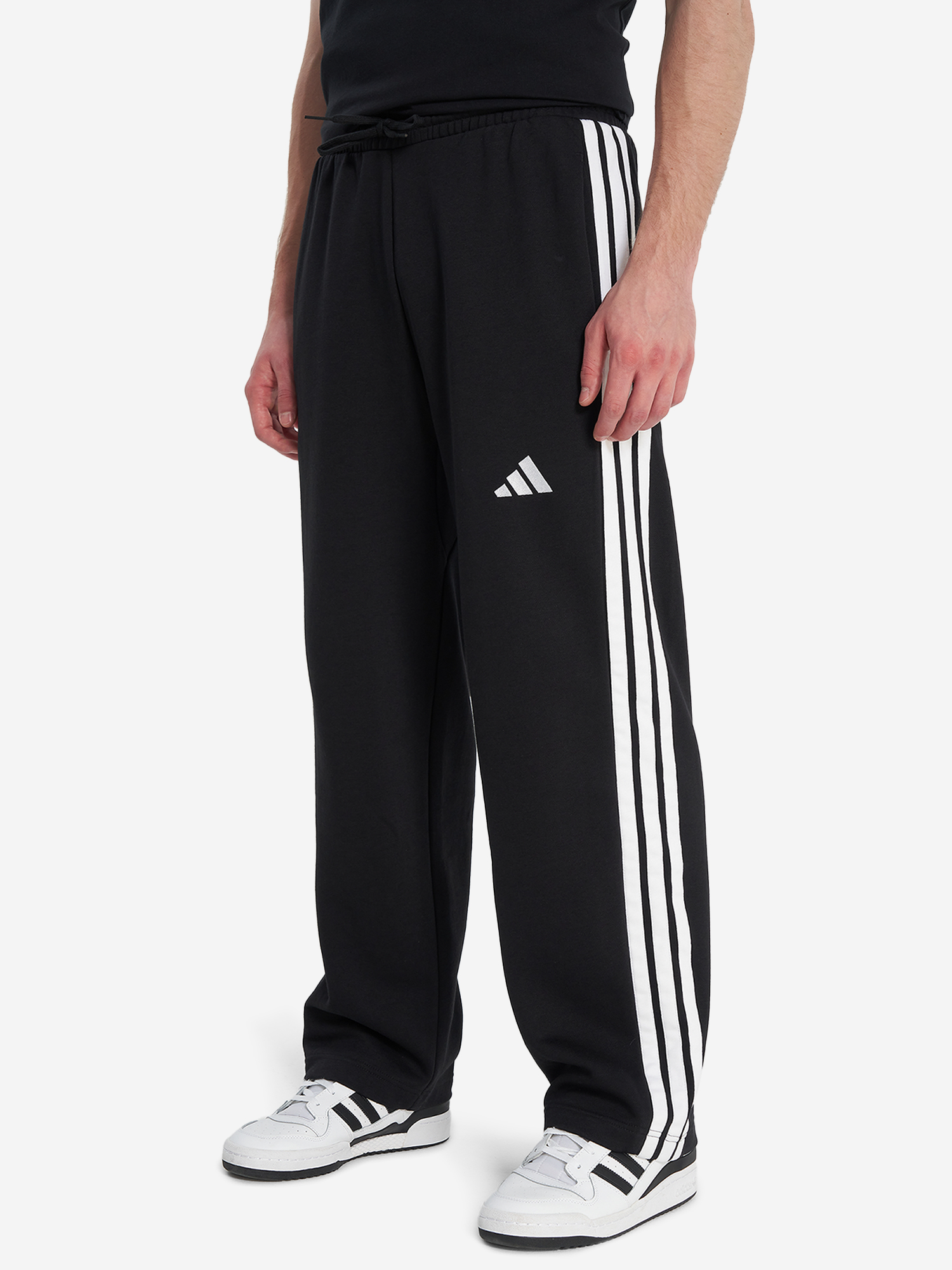 фото Брюки флисовые мужские adidas, черный