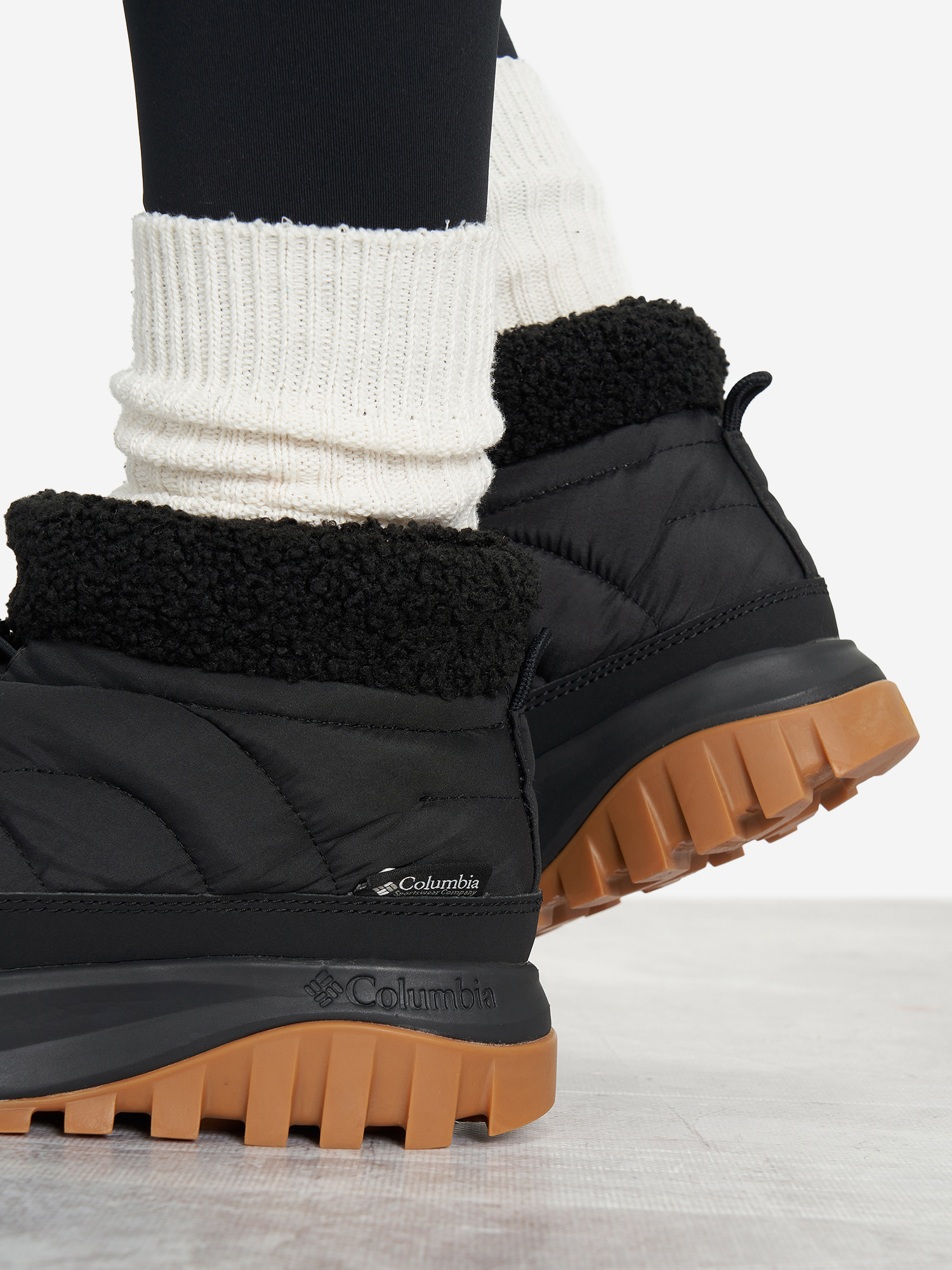 фото Сапоги утепленные женские columbia snowtrot shorty, черный