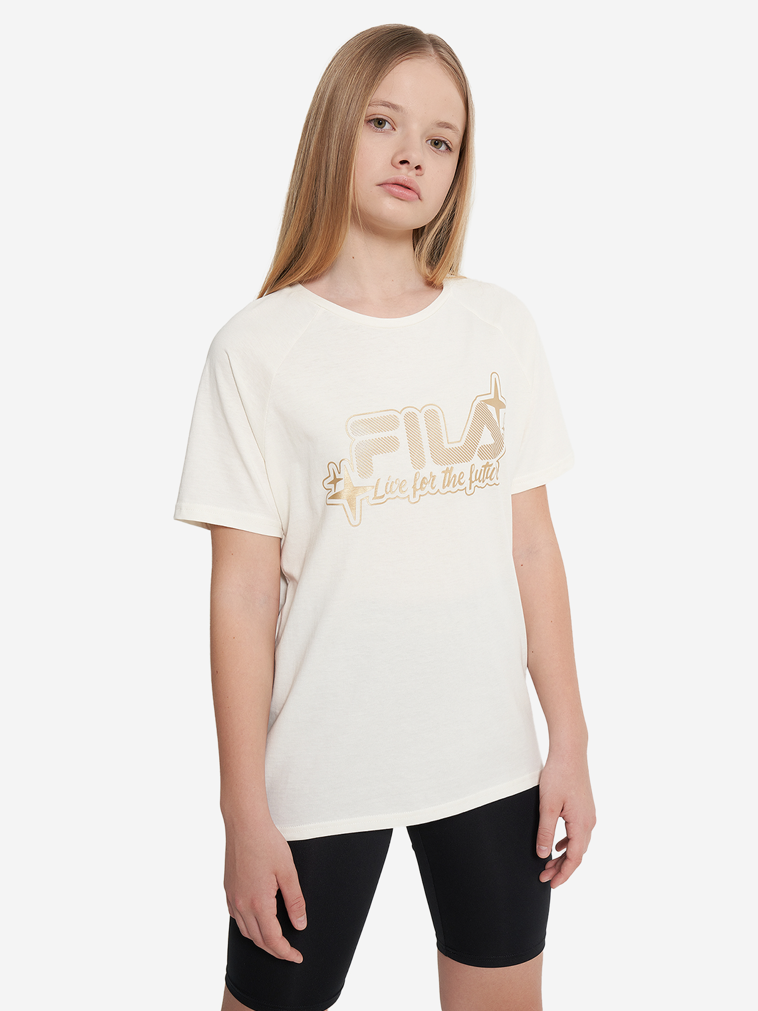 фото Футболка для девочек fila, бежевый