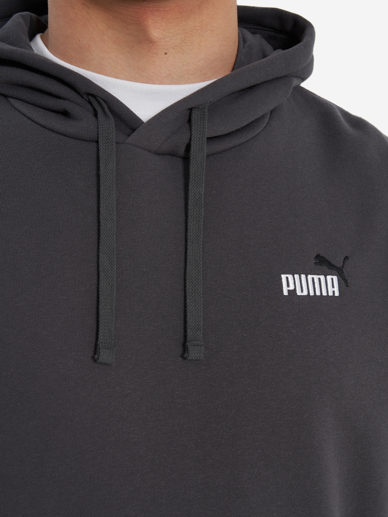 фото Худи мужское puma ess 2 color small no. 1 logo, серый