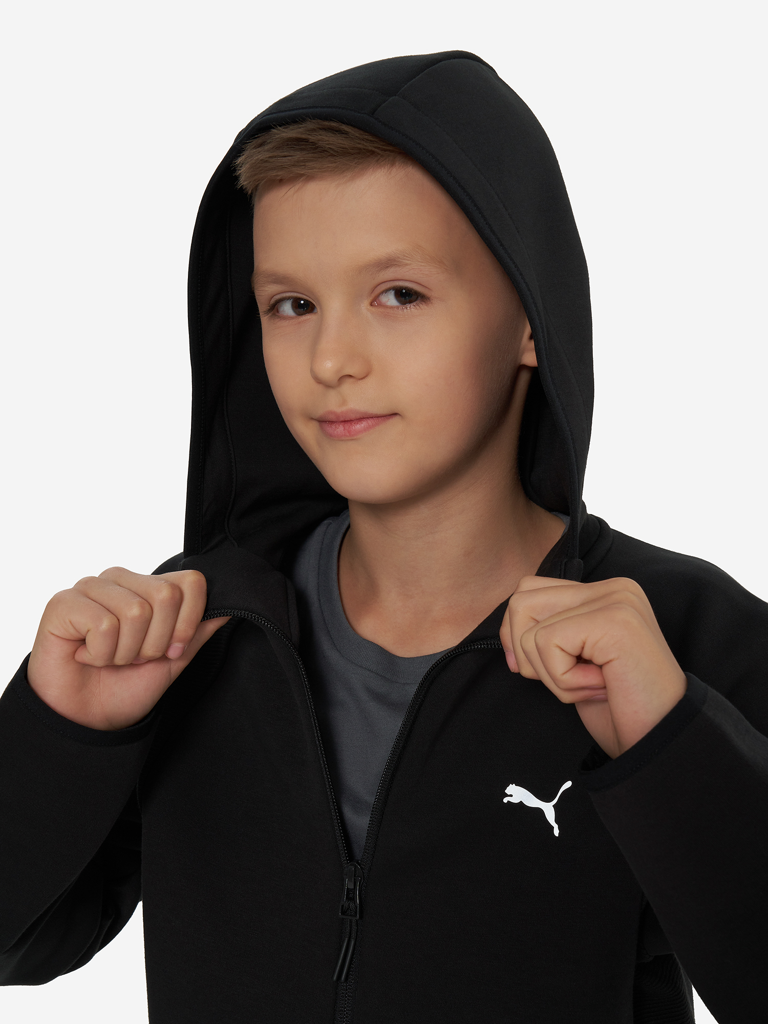 фото Толстовка для мальчиков puma evostripe, черный