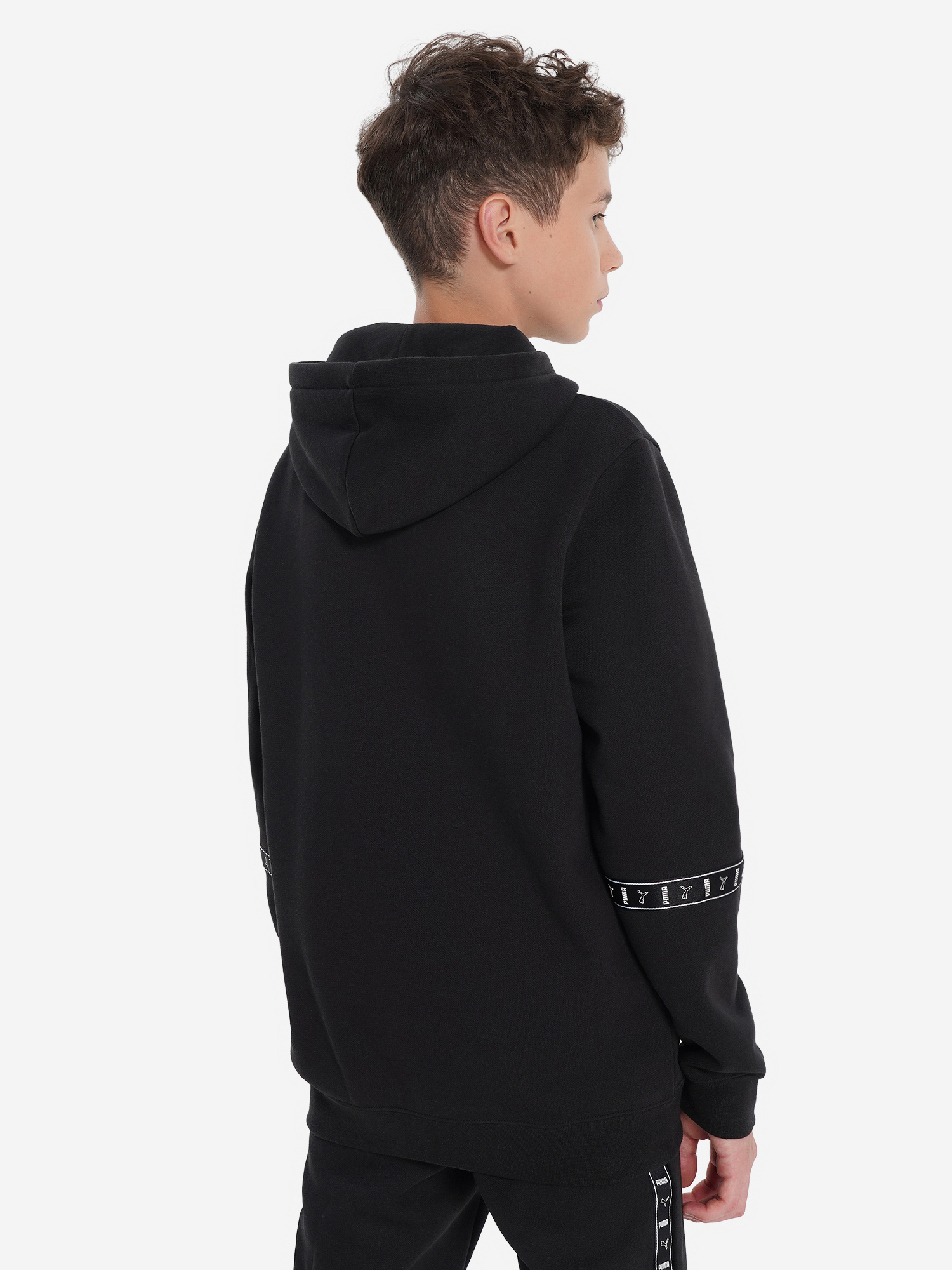 фото Худи для мальчиков puma ess tape, черный