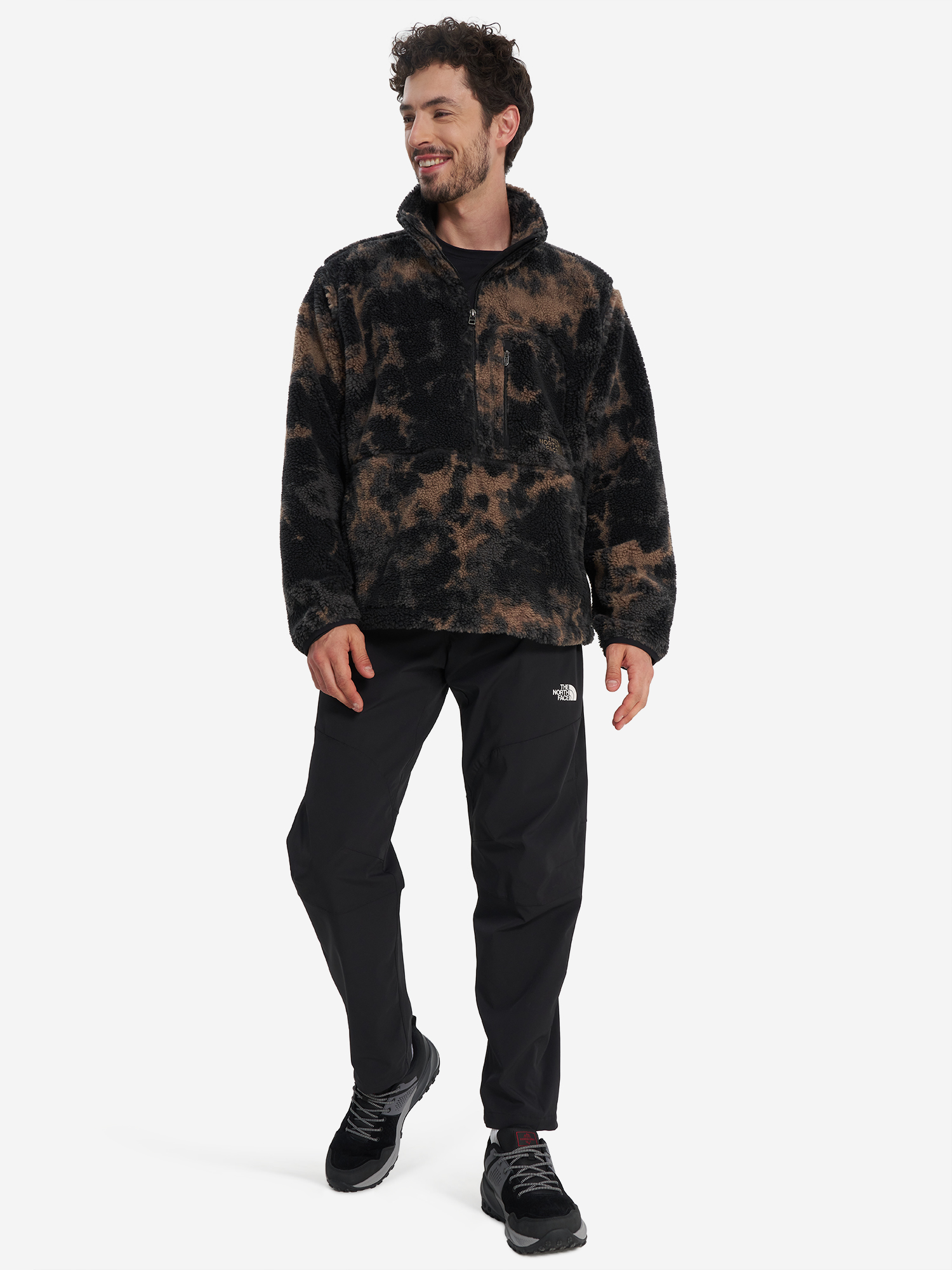 фото Толстовка мужская оверсайз the north face extreme pile 2, черный