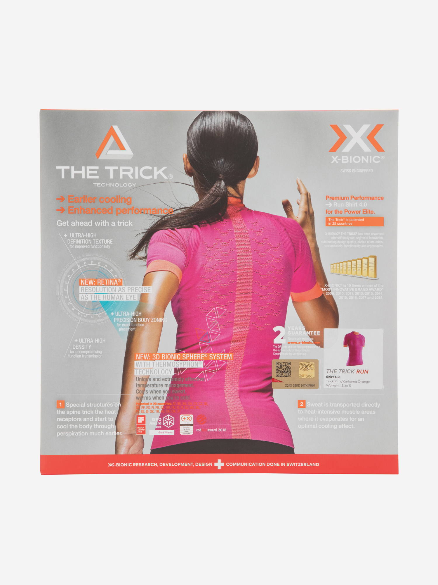 фото Футболка женская x-bionic the trick 4.0, розовый