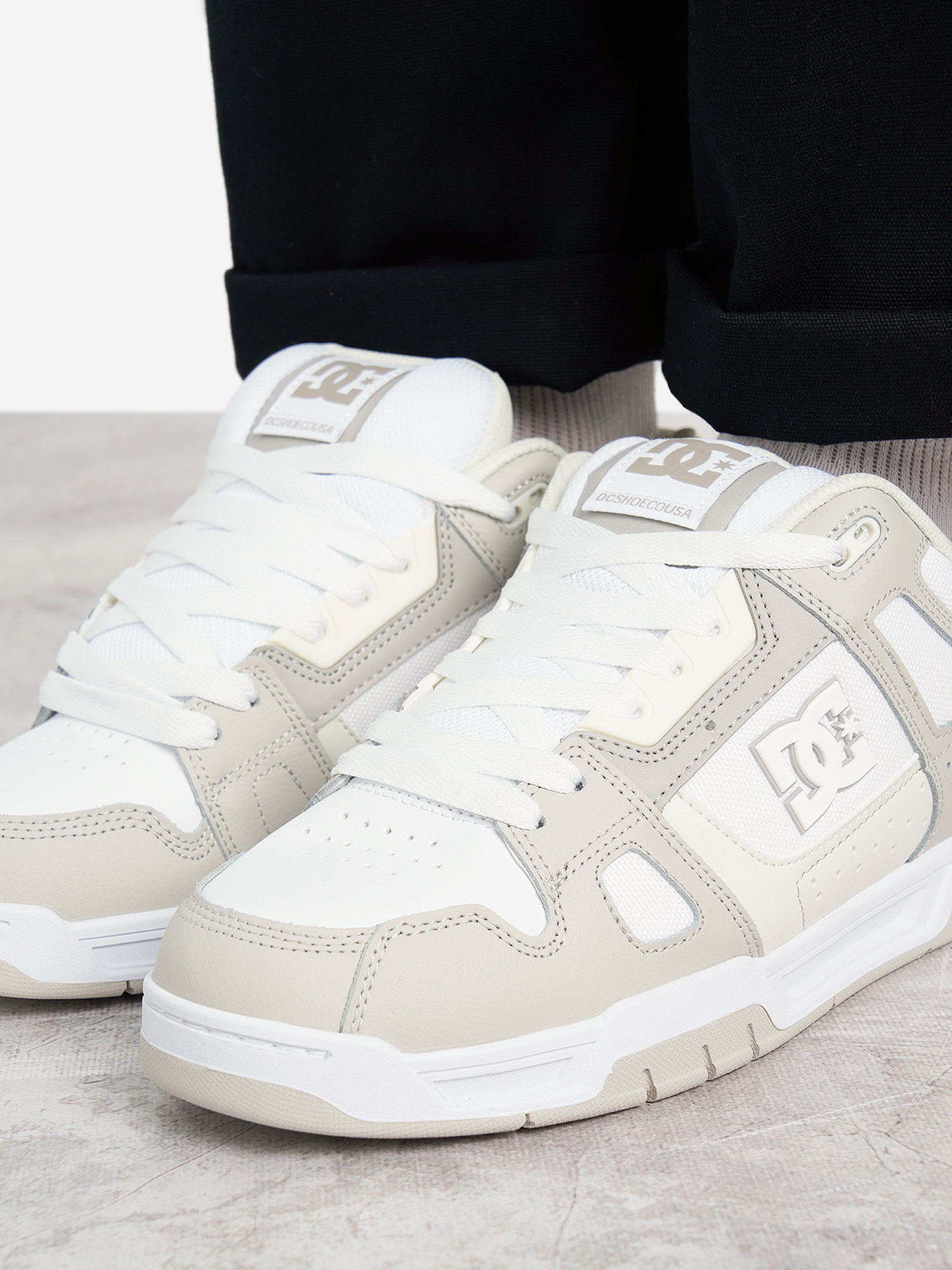 фото Кеды мужские dc shoes stag, бежевый
