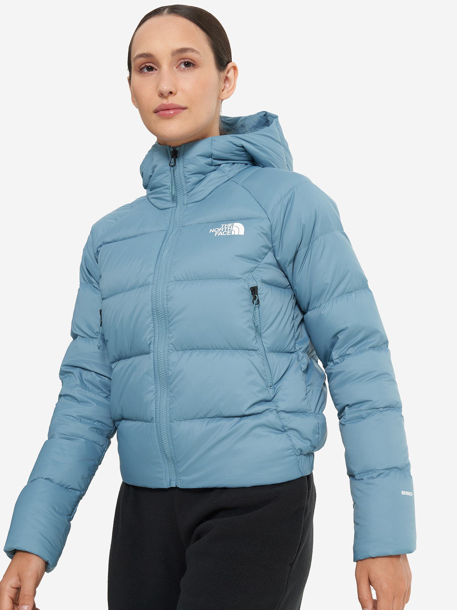 фото Пуховик женский the north face hyalite, голубой