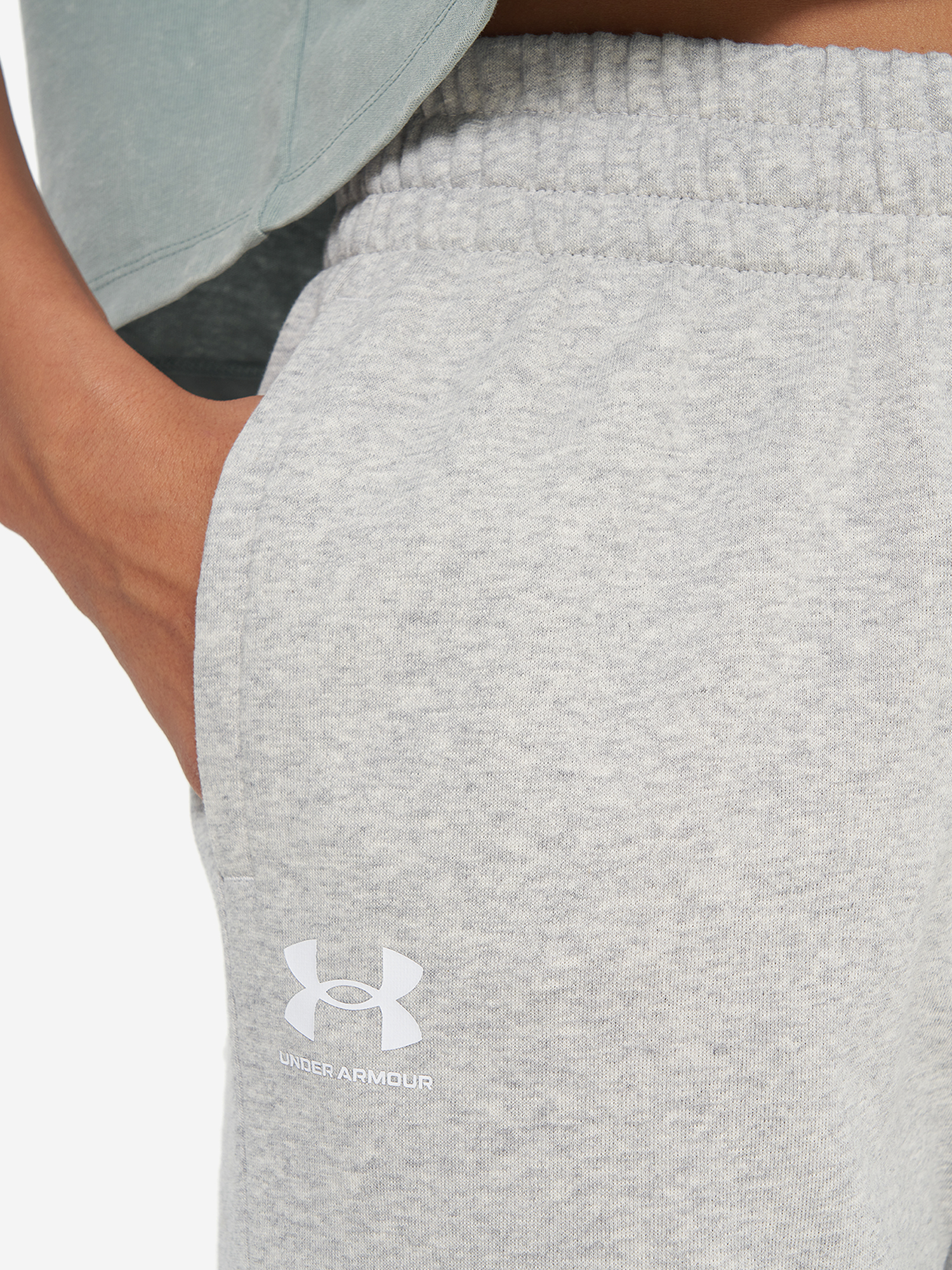 фото Брюки женские under armour rival terry, серый