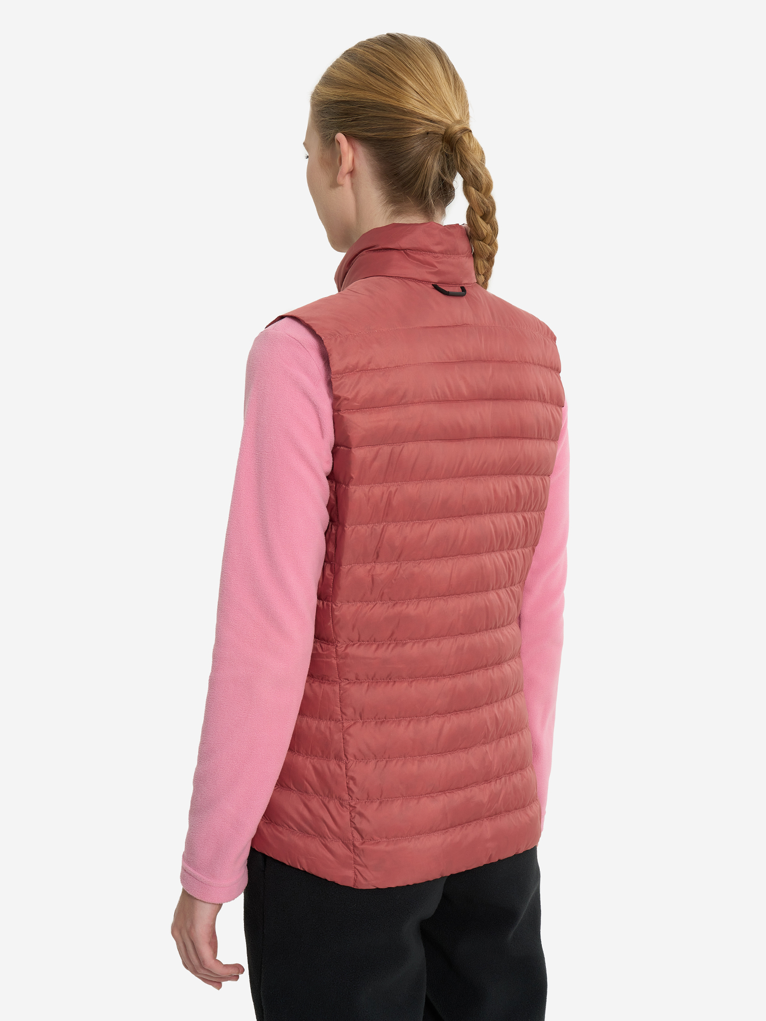 фото Жилет пуховый женский jack wolfskin pilvi, красный