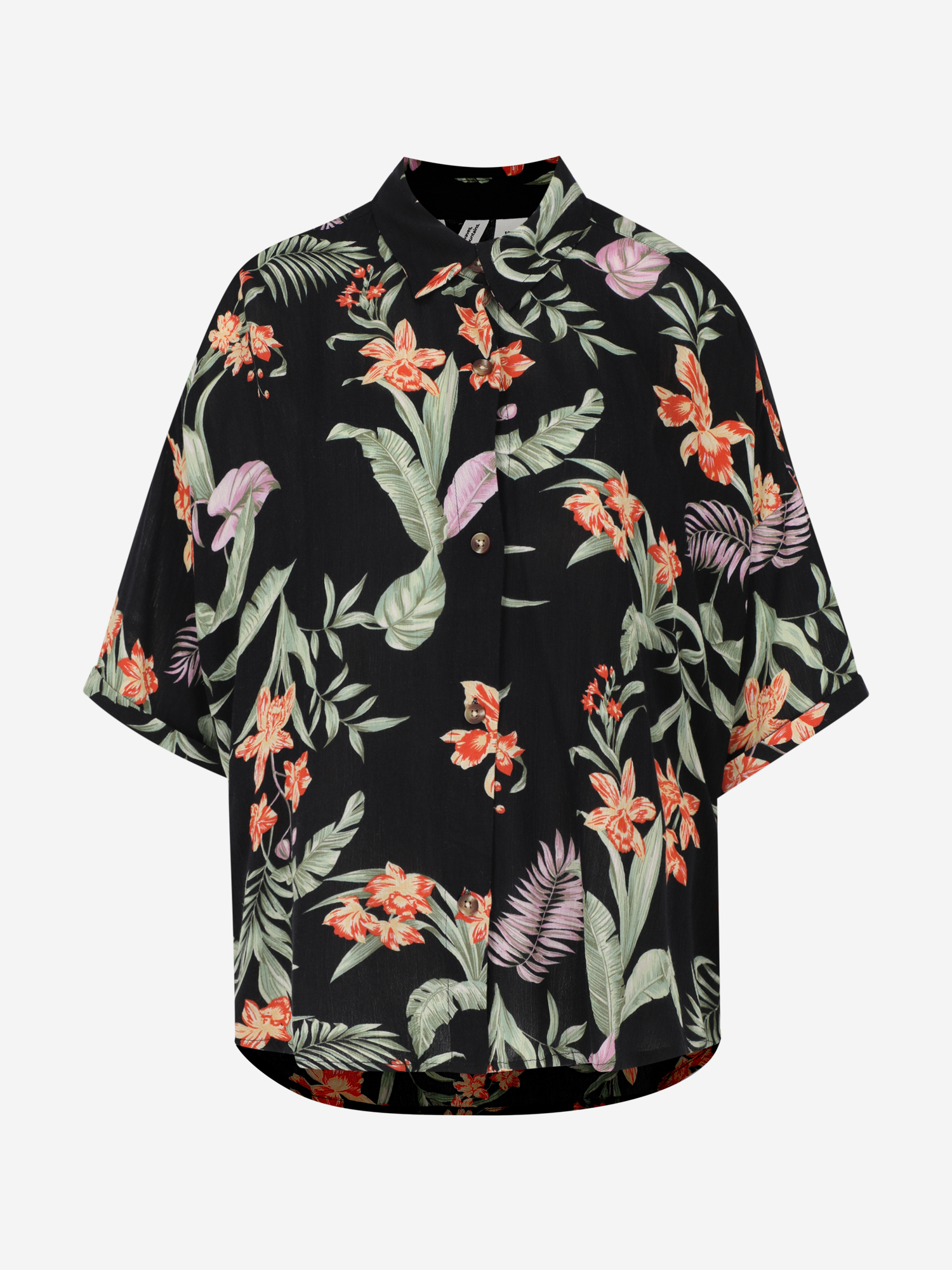 фото Рубашка с коротким рукавом женская roxy beach nostalgia crinkle, мультицвет