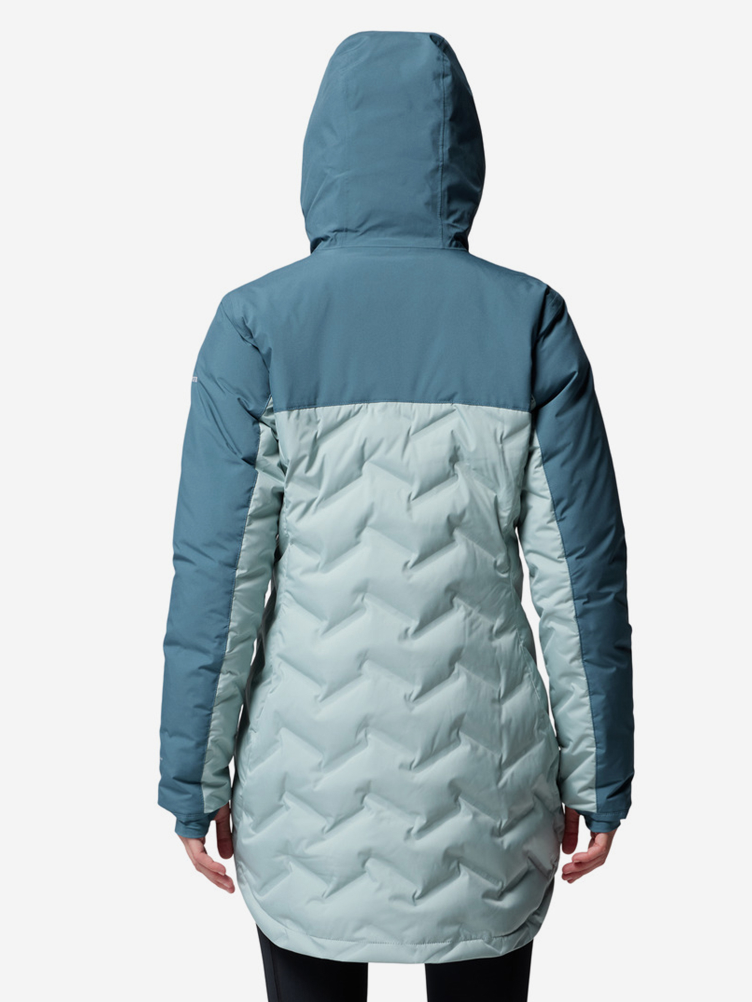 фото Пуховик женский columbia mountain croo iii mid down jacket, голубой