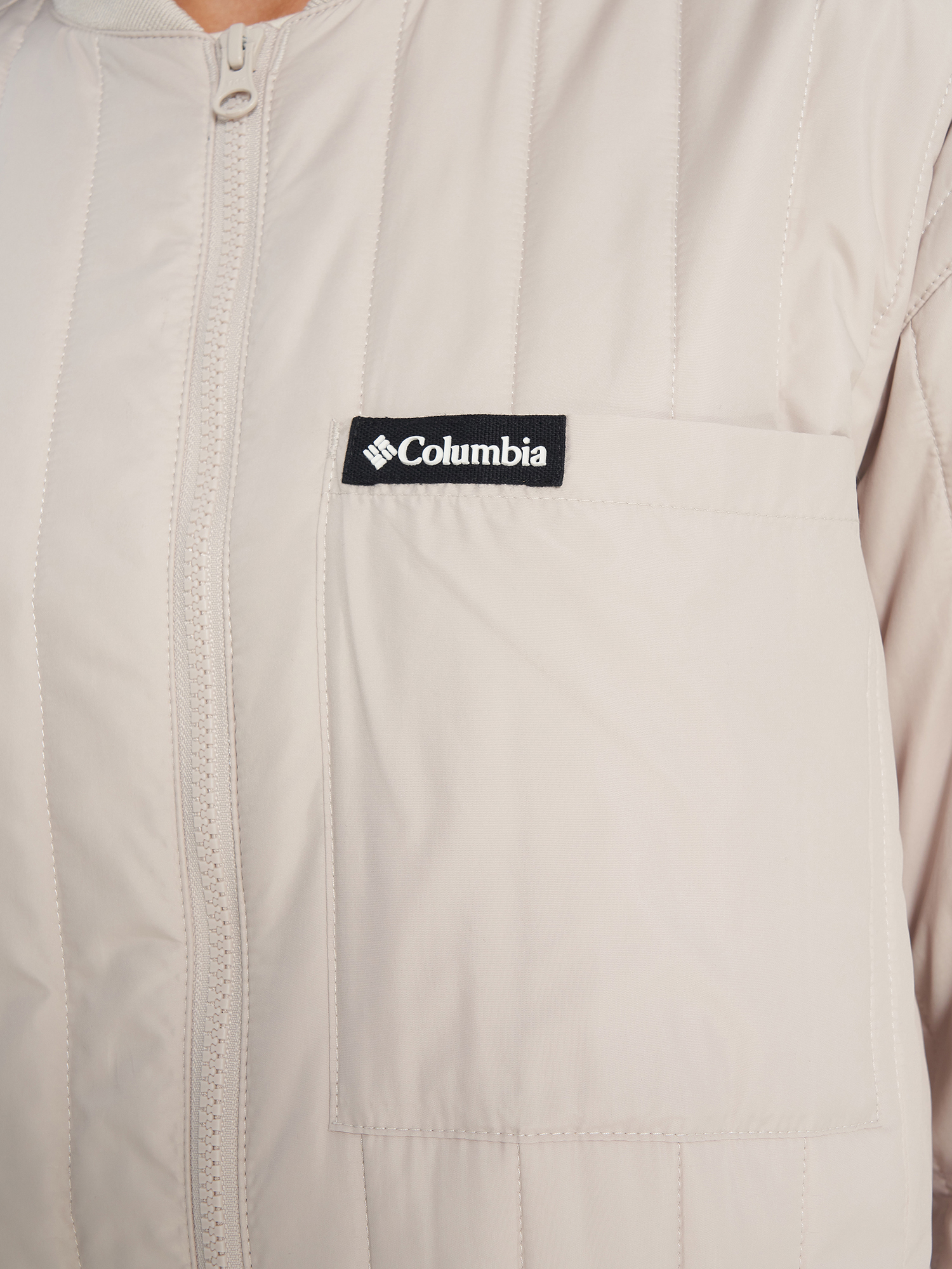 фото Куртка утепленная женская columbia peony park overshirt, бежевый