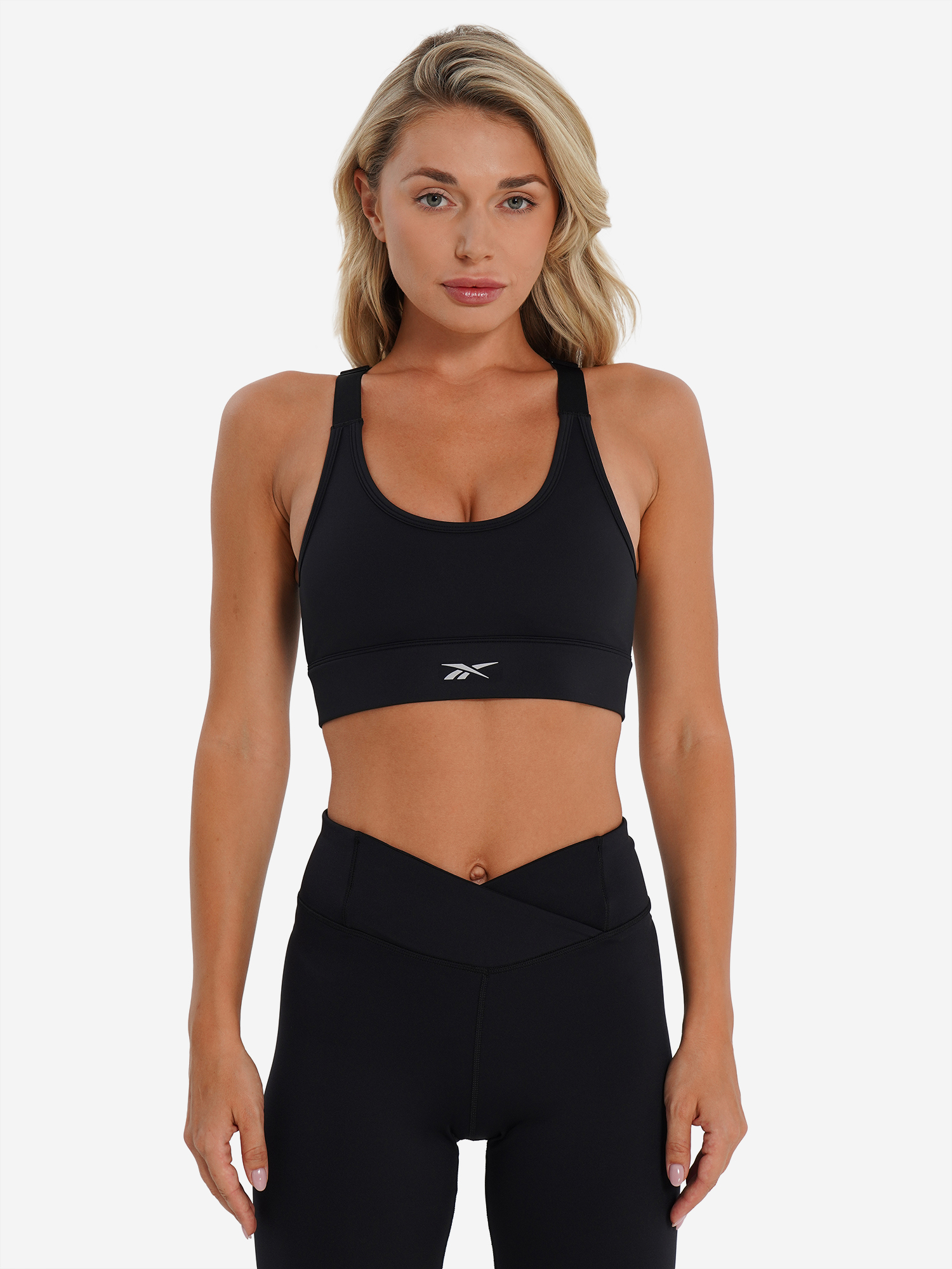 фото Топ бра спортивный reebok core, черный