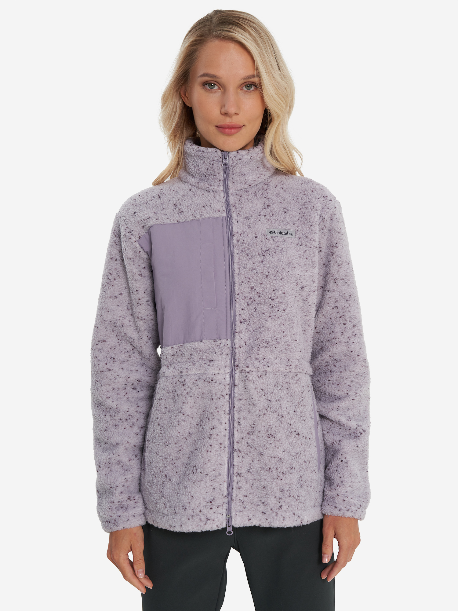 фото Толстовка женская columbia stellar path fleece full zip, фиолетовый