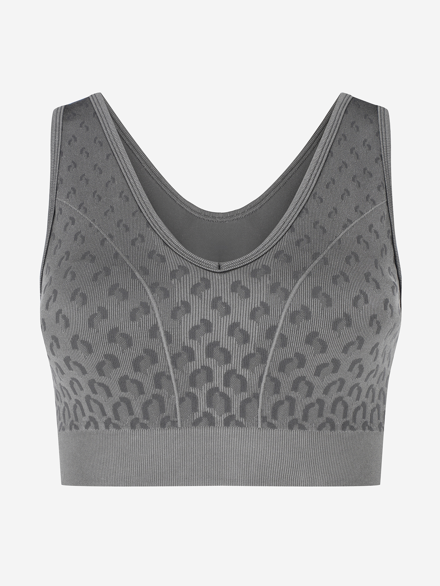 фото Топ бра спортивный demix highflow seamless longline, серый