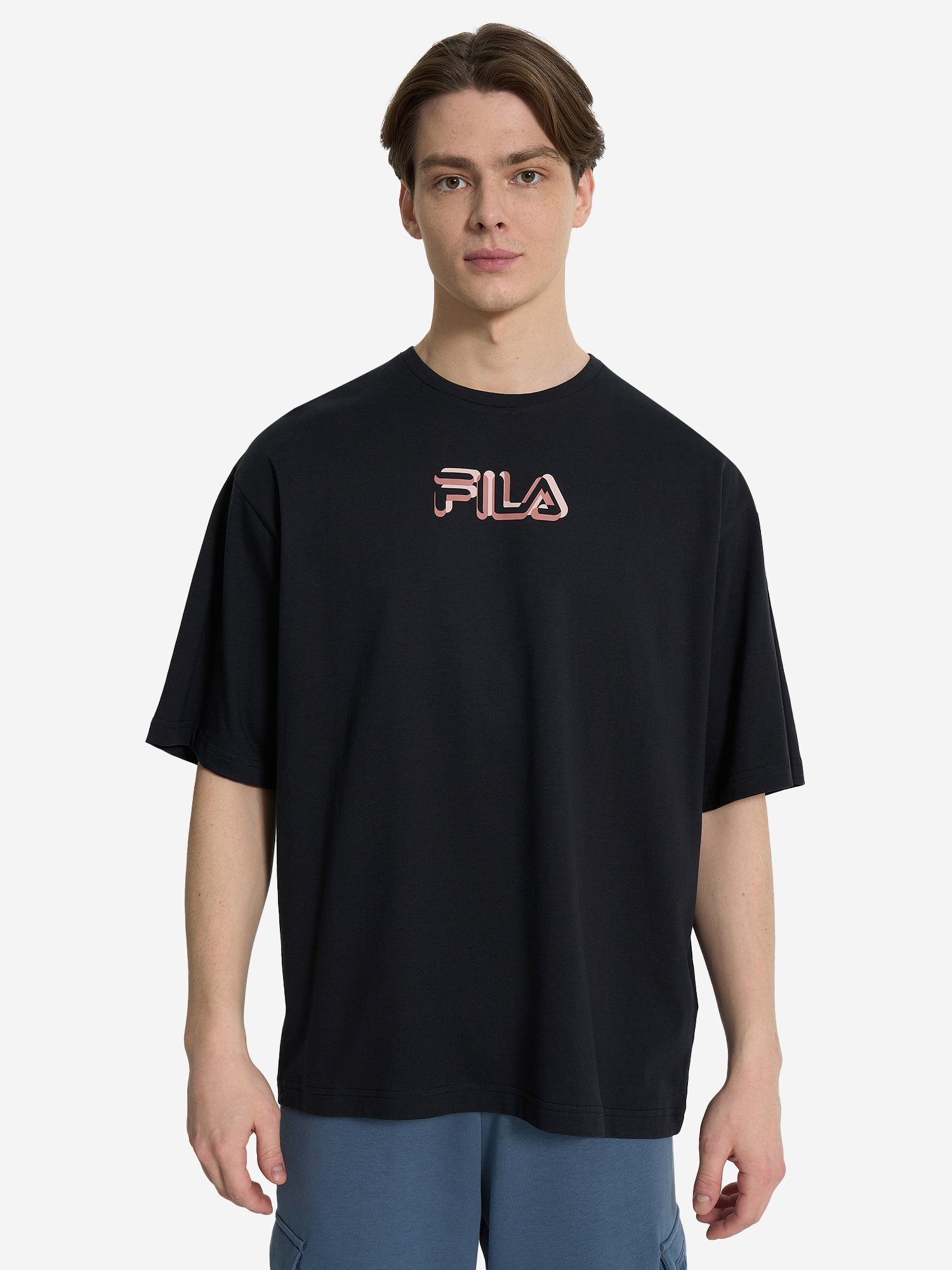 фото Футболка мужская оверсайз fila, черный